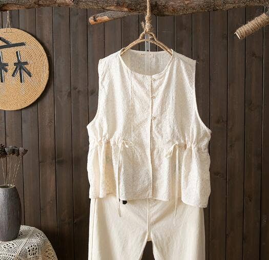 Embroidered Vest Top One Size