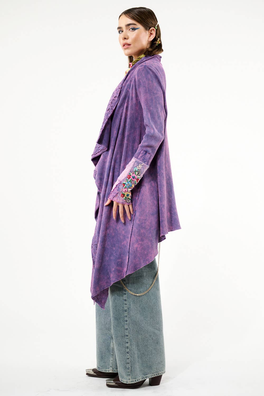 Purple Wash Traveling Shawl