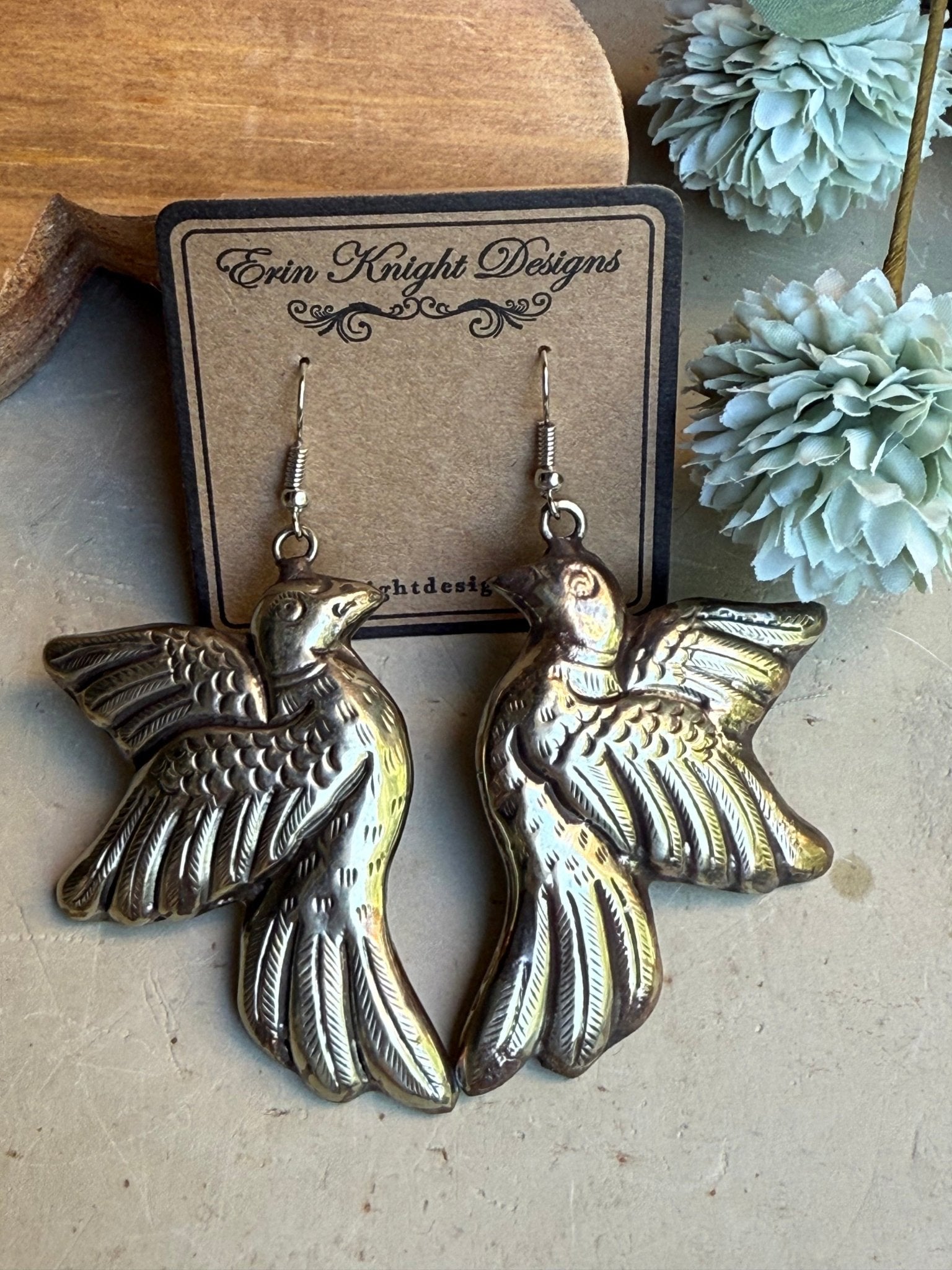 EKD Dove Earrings - Vintage Vault Boutique