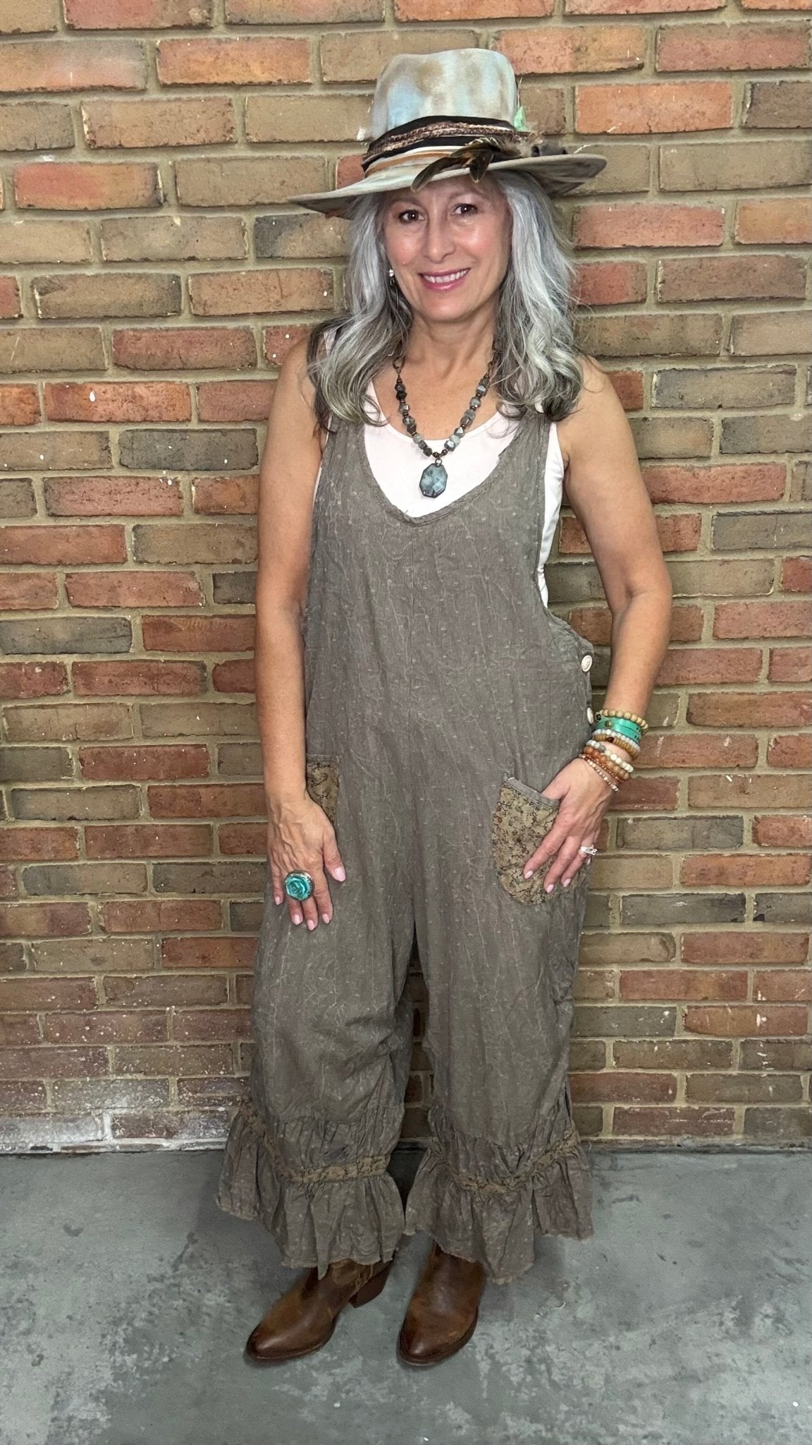 Canyon Mist Overalls - Vintage Vault Boutique