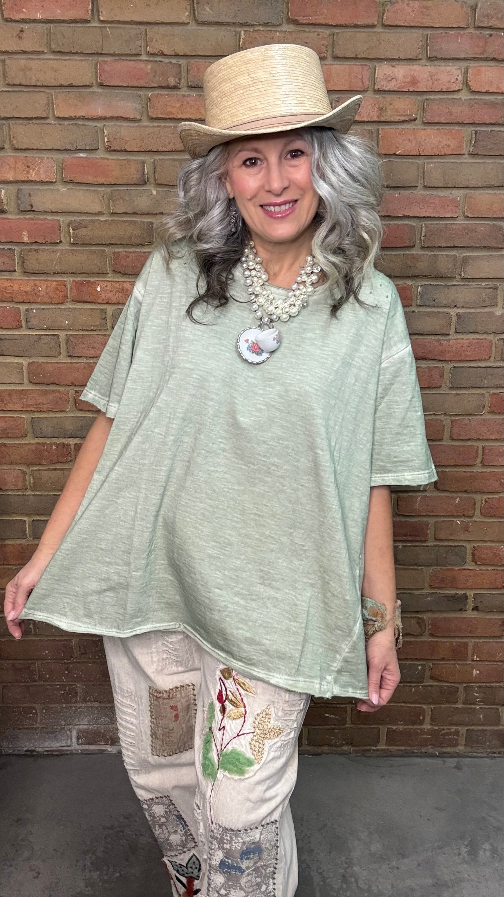 Solid Distressed T-Shirt