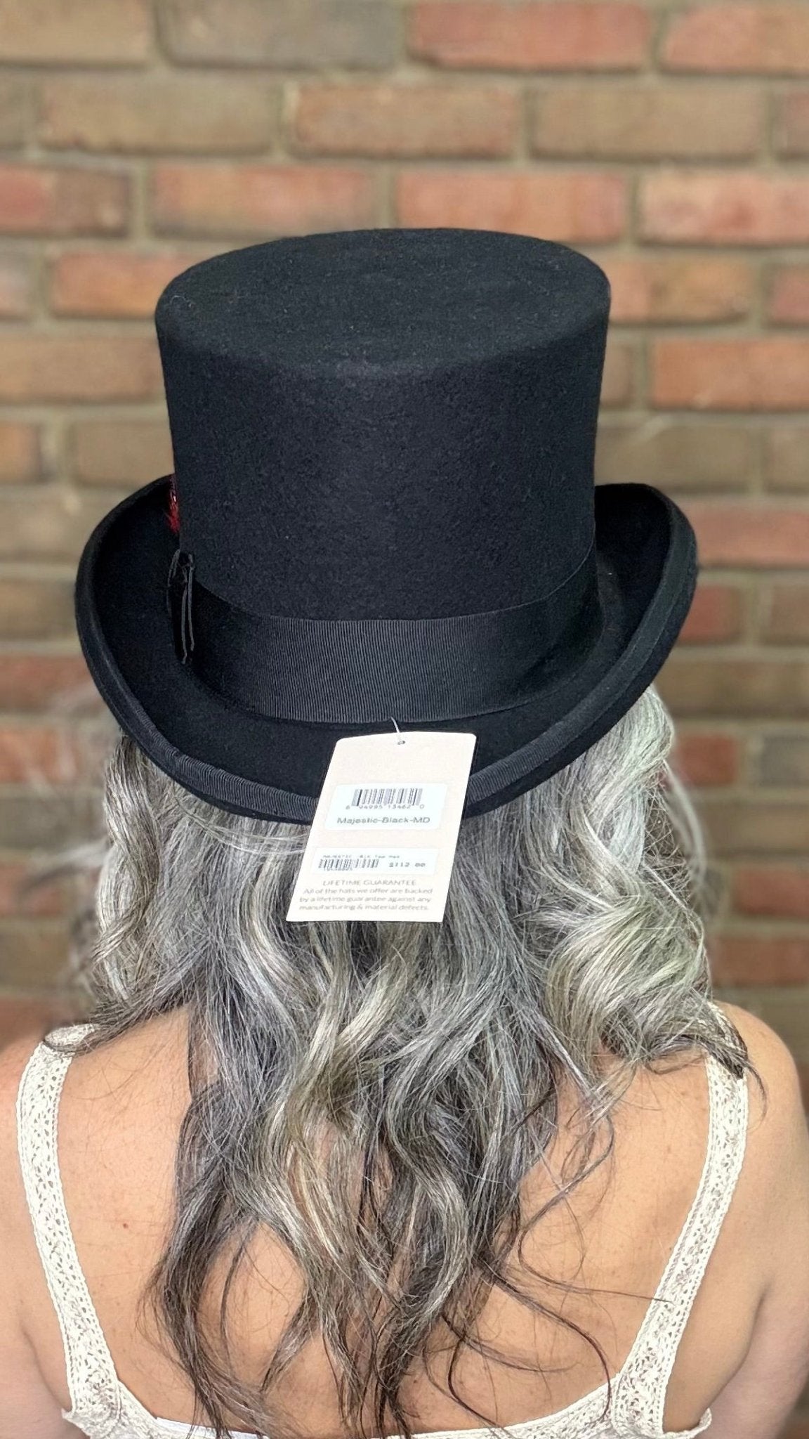 MAJESTIC -Blk Top Hat - Vintage Vault Boutique