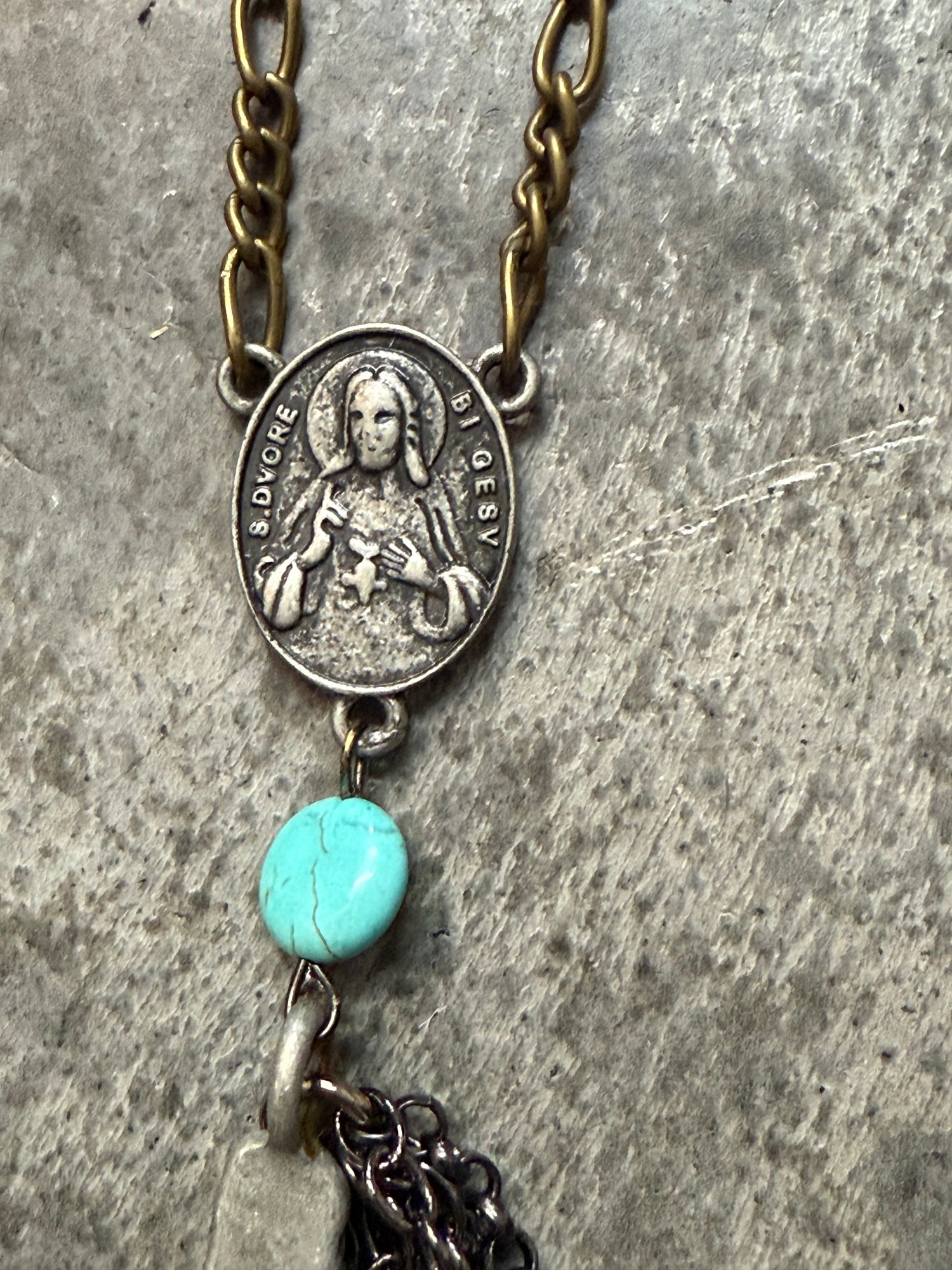 Iron Cross Tassel Necklace