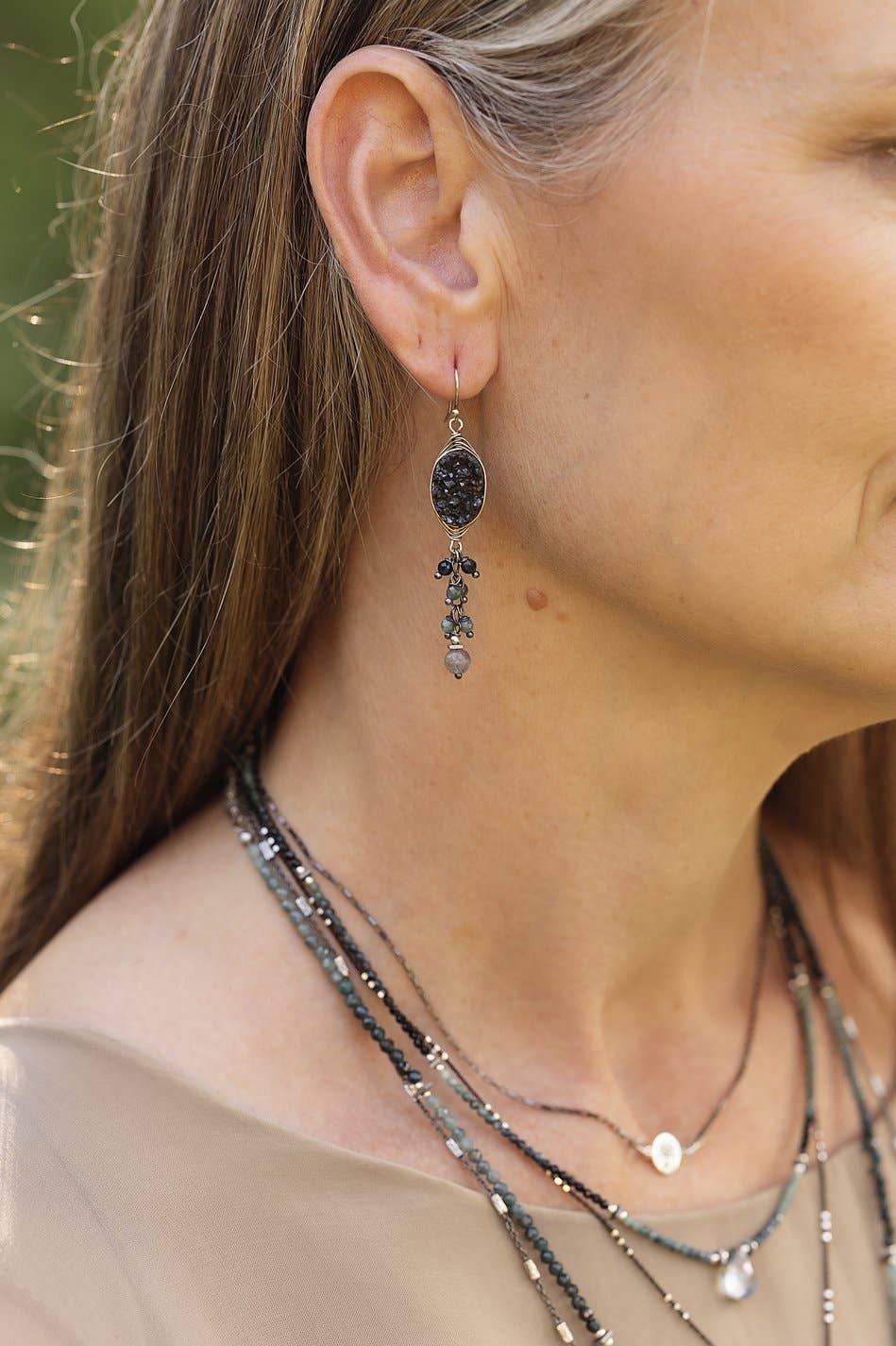 Eclipse Herringbone Earrings 010E