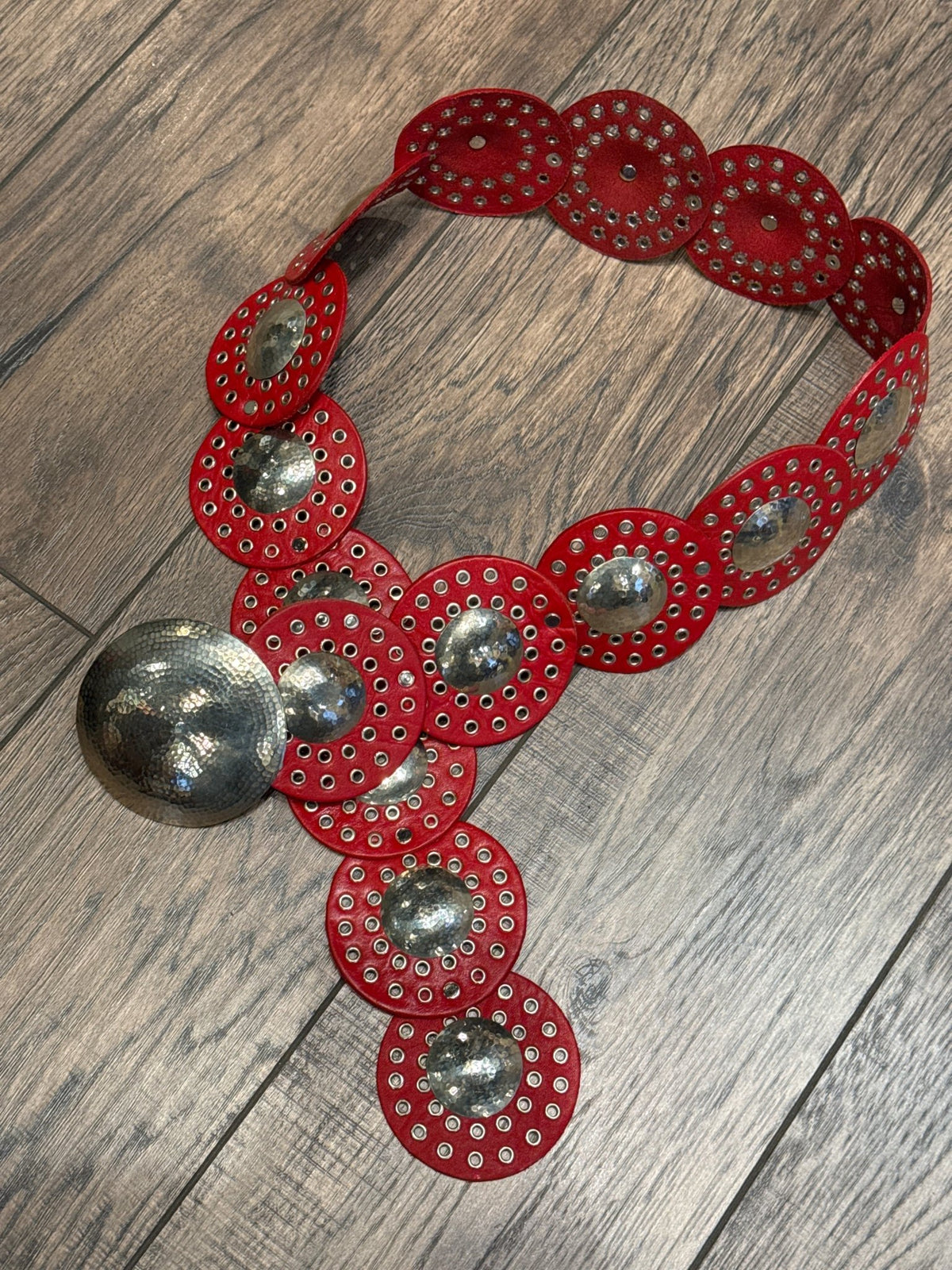 Embossed Large Disk Belt - Vintage Vault Boutique