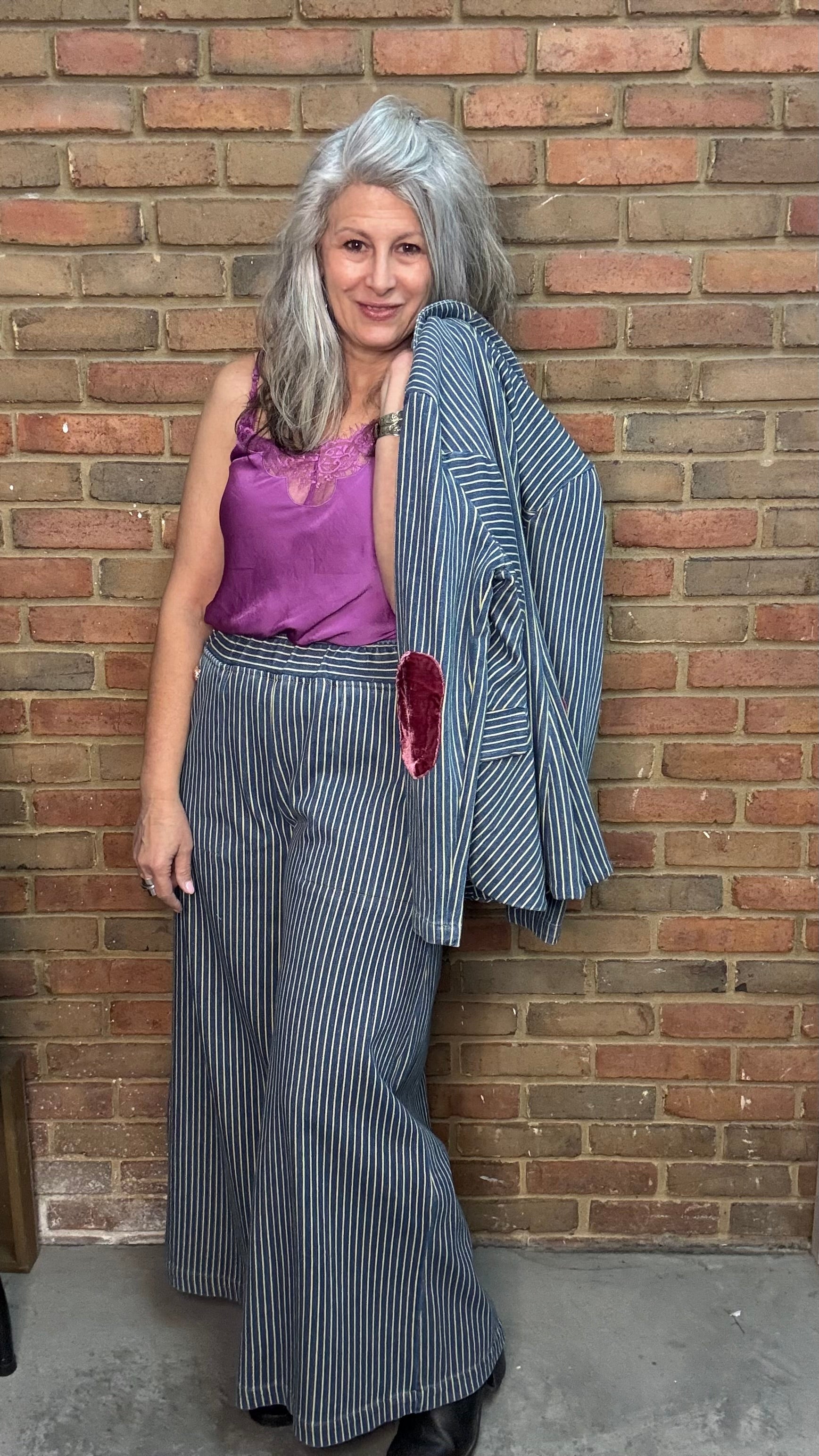 Alaia Stripe Denim Pants