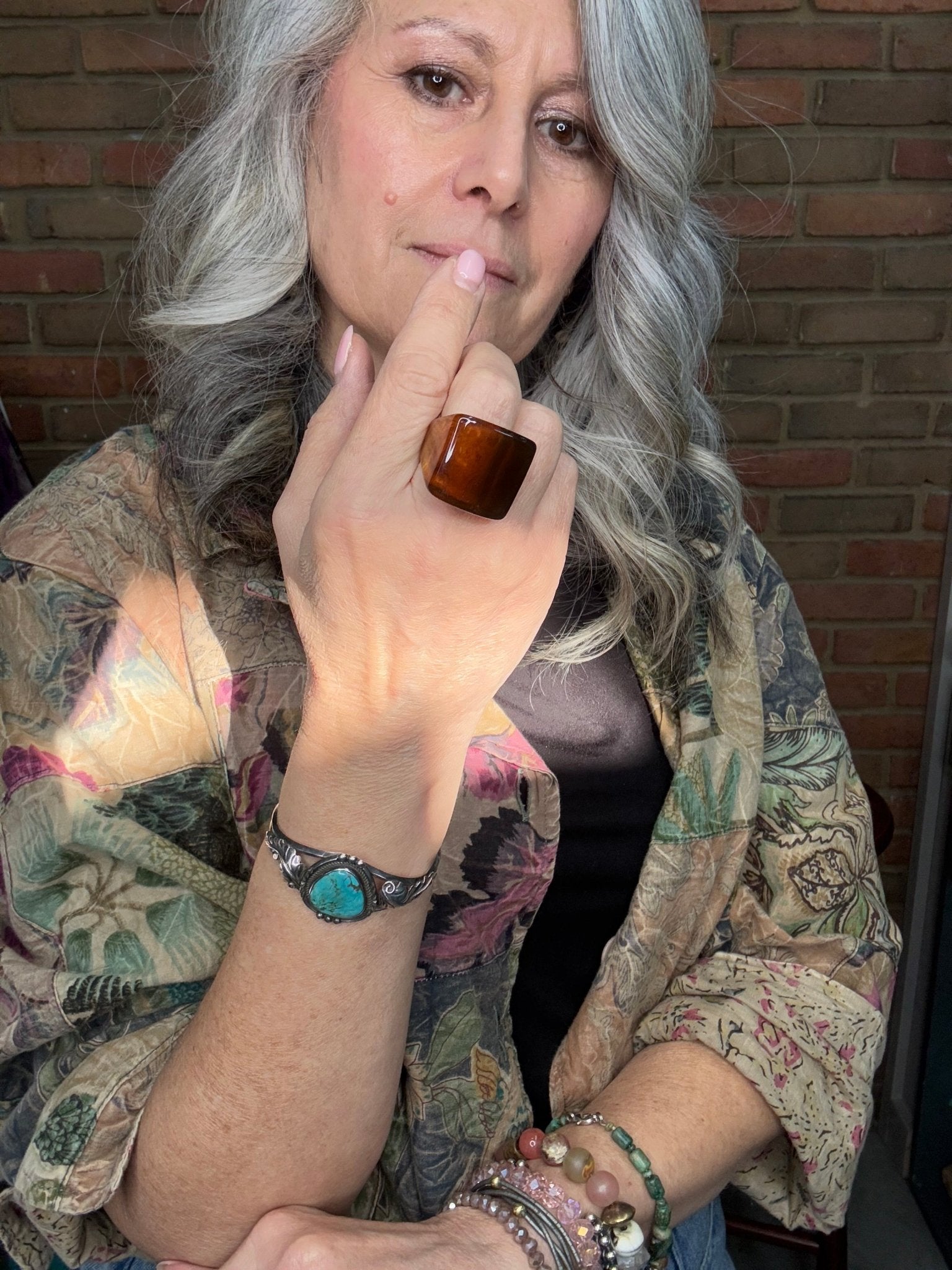 Resin Signet Ring - Vintage Vault Boutique