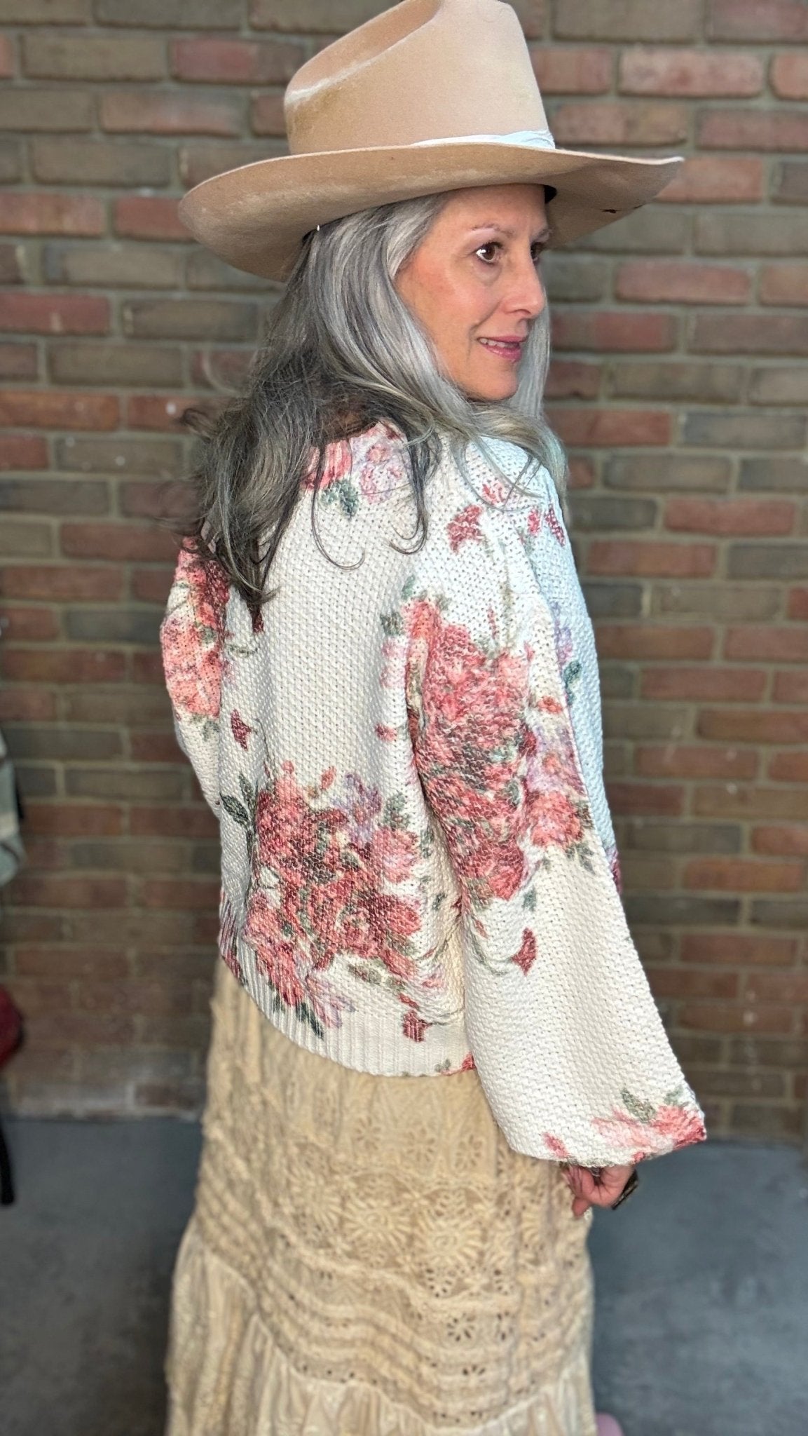 Floral Surrender Sweater - Vintage Vault Boutique