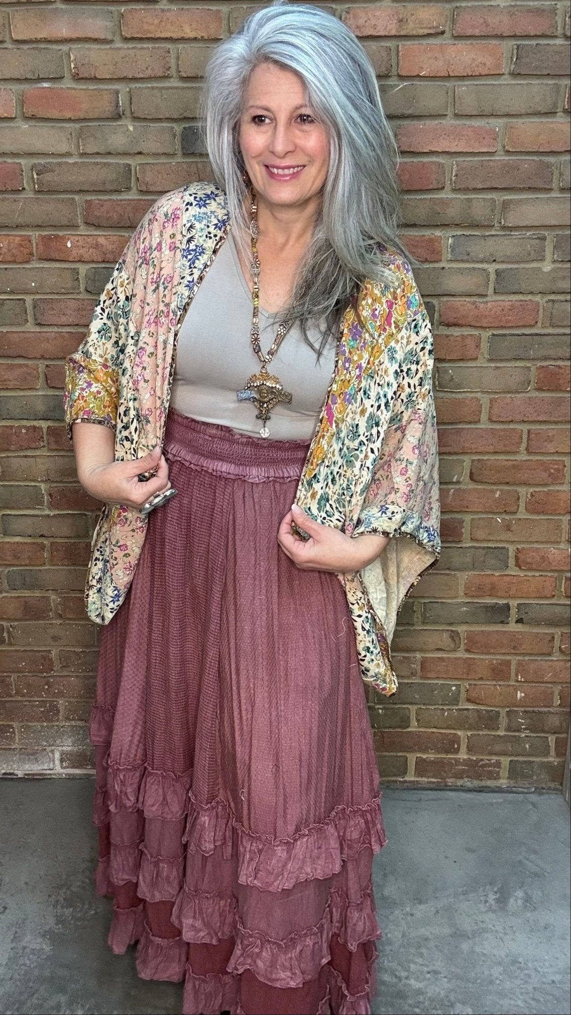 Patchwork Kaftan Poncho - Vintage Vault Boutique