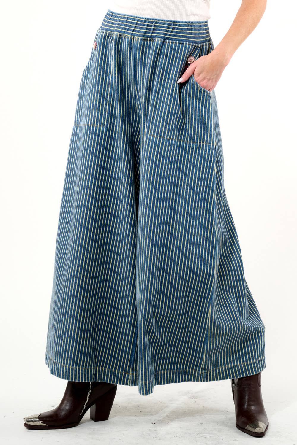 Alaia Stripe Denim Pants