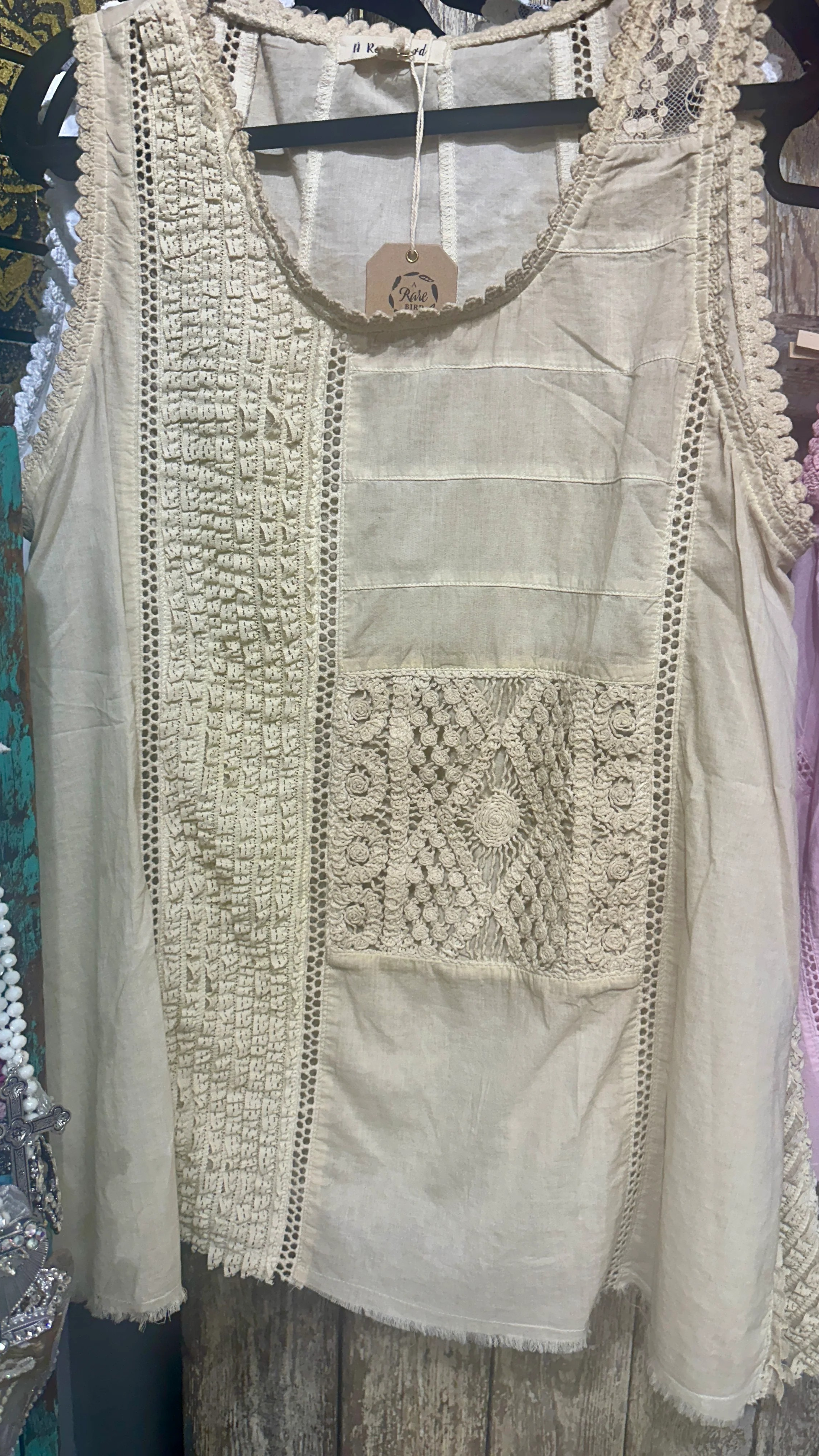 Vintage Tea Lace Cami S/M