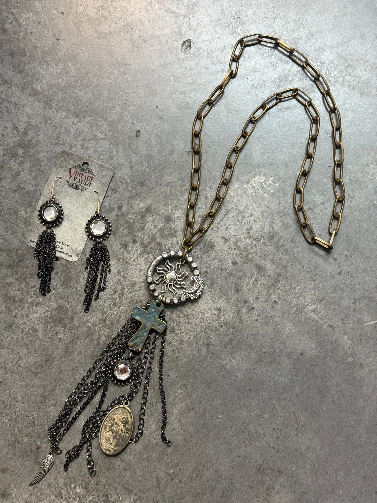 Pray for Us Necklace - Vintage Vault Boutique