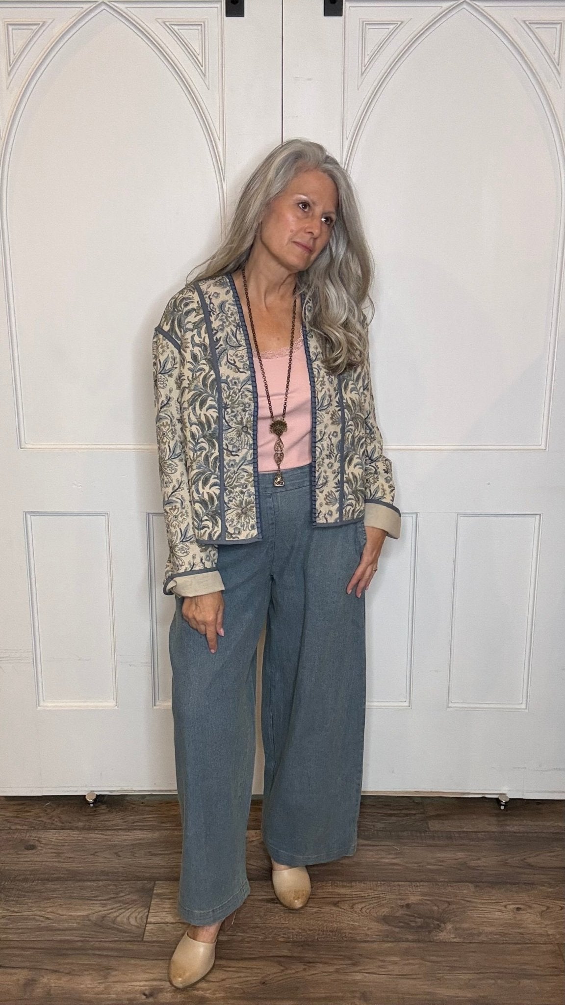 Quilted Kimono Jacket - Vintage Vault Boutique
