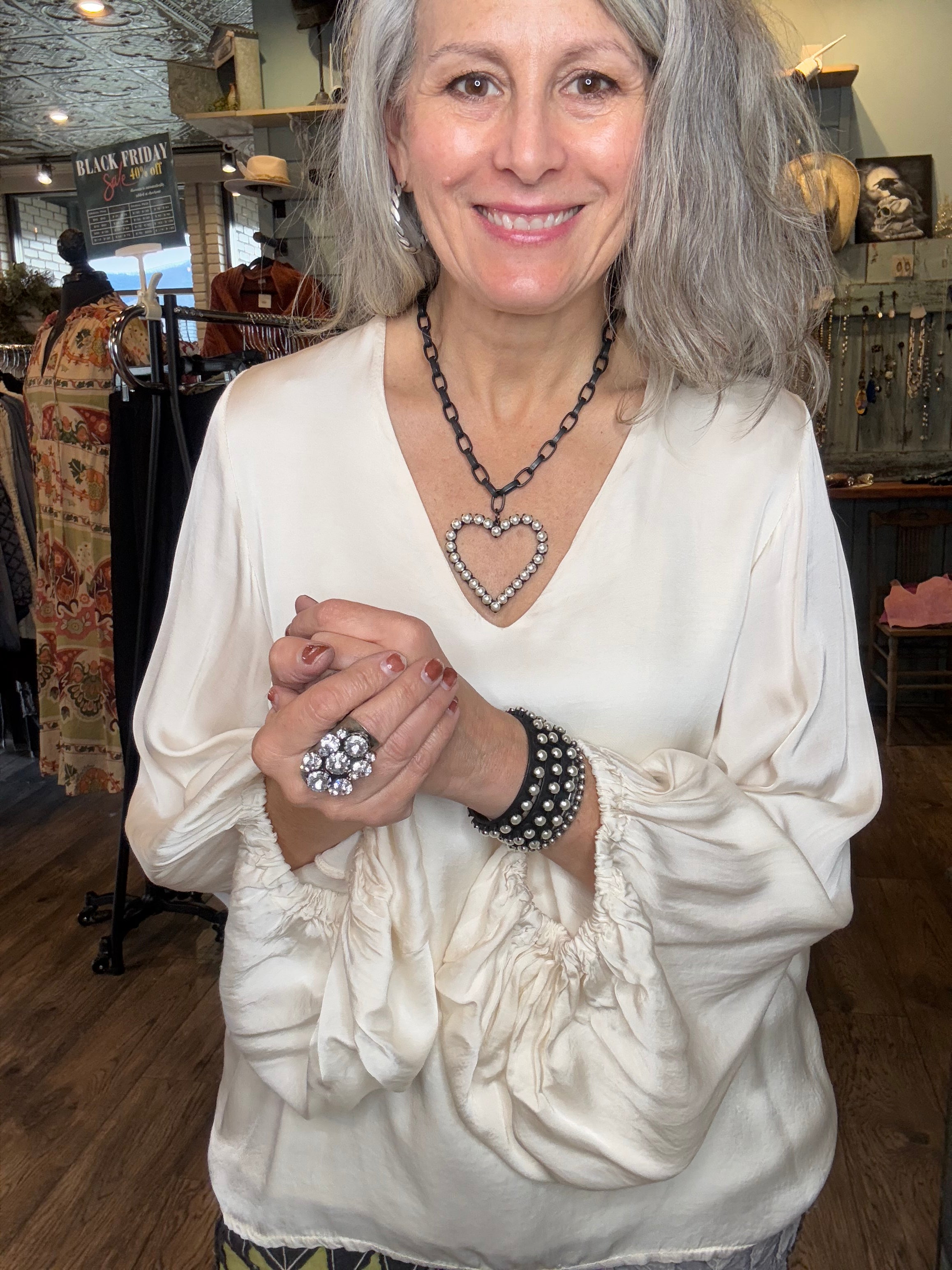 Pearl Heart Necklace - Smutt