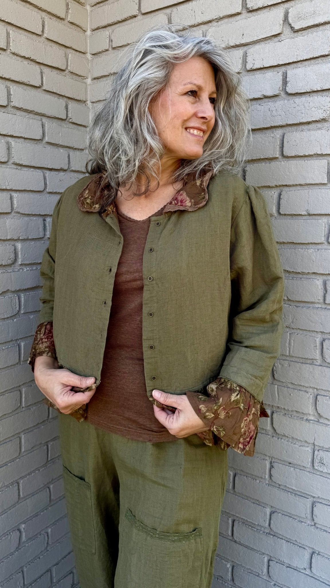 Mathis Jacket in Moss - Vintage Vault Boutique