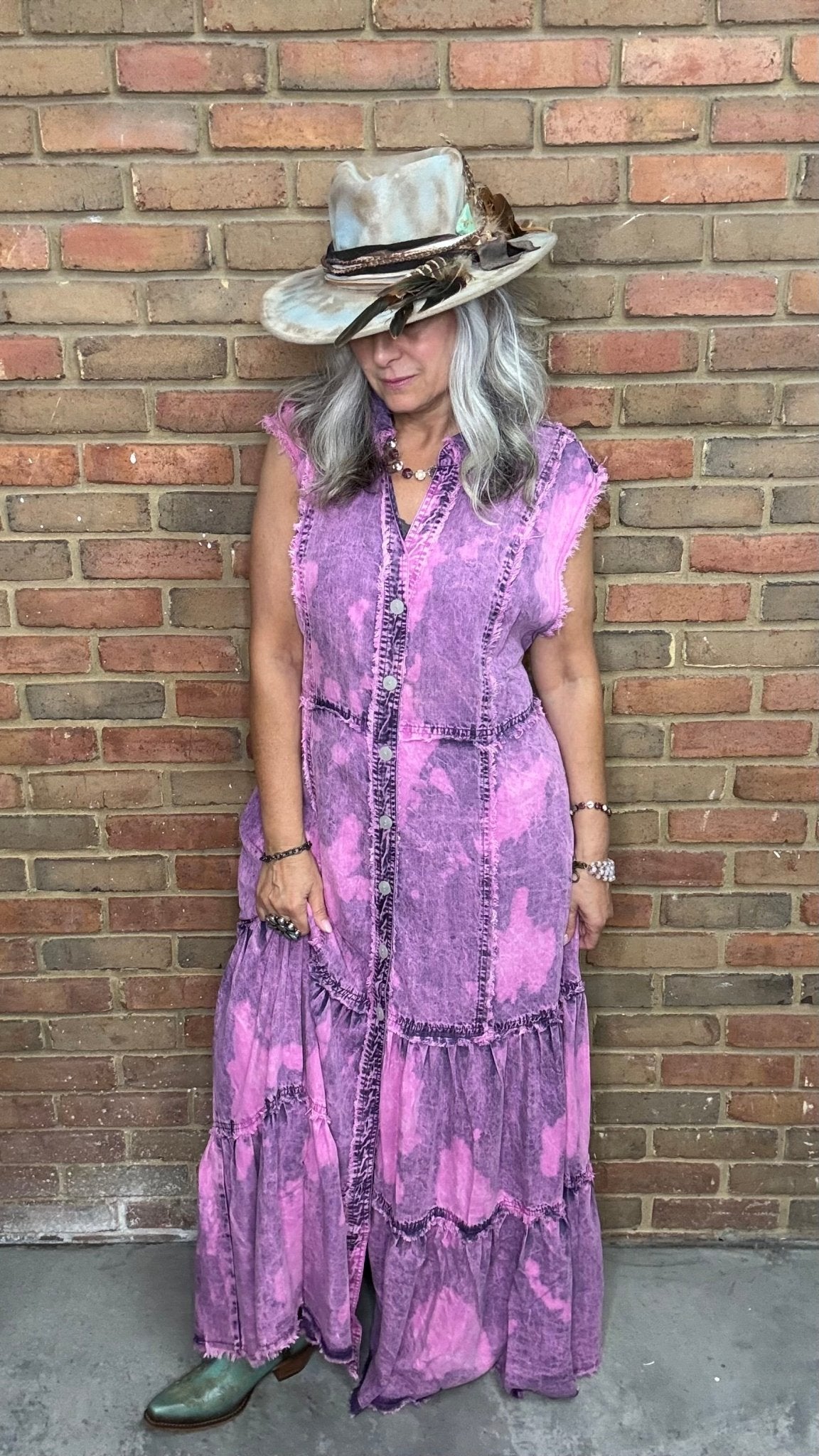 Pink Darling Sleeveless Button Up Dress/Duster - Vintage Vault Boutique