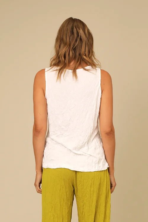 Allia Tank Top White - Vintage Vault Boutique