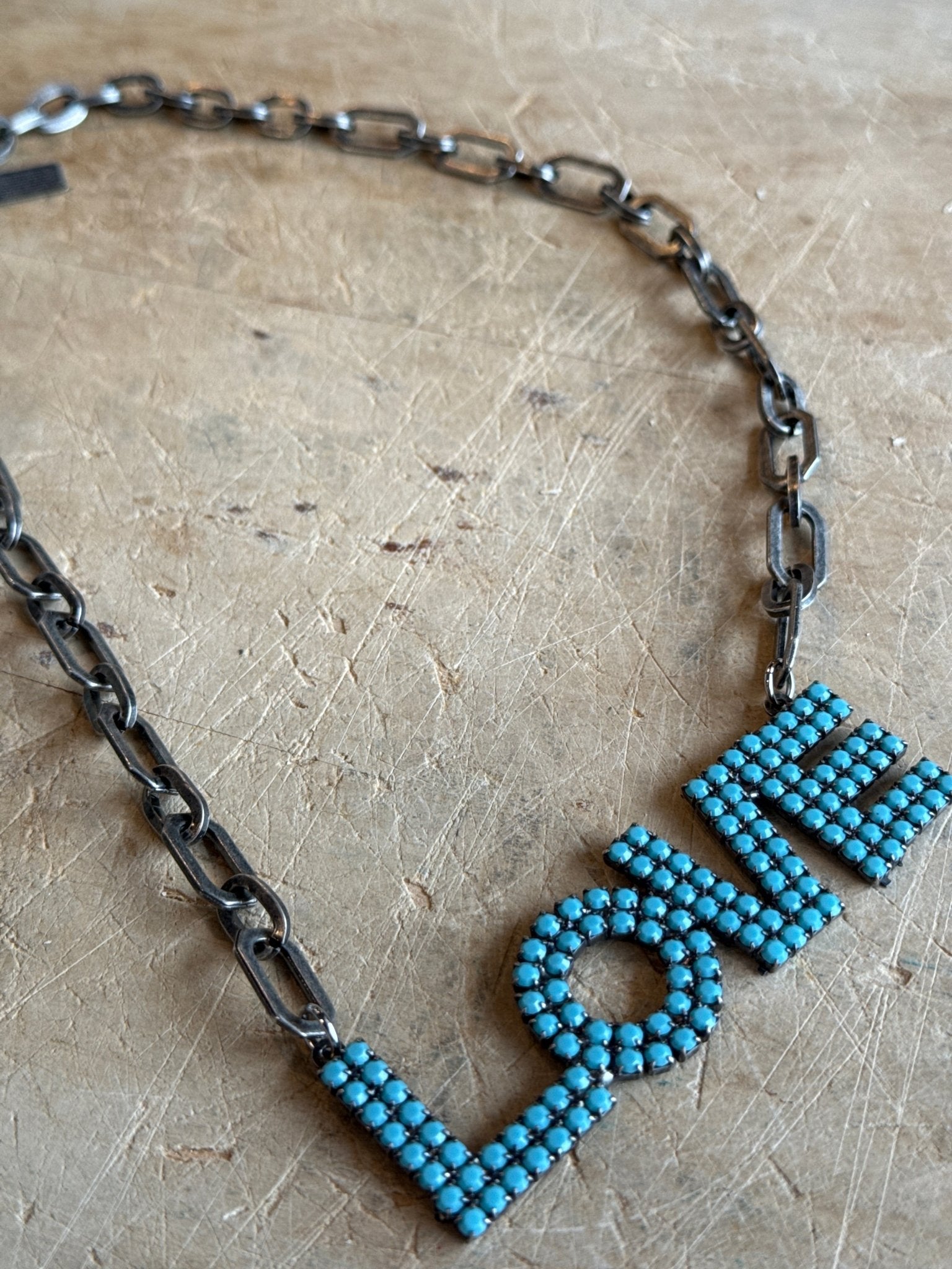 LA LA LOVE Necklace in Turquoise - Vintage Vault Boutique