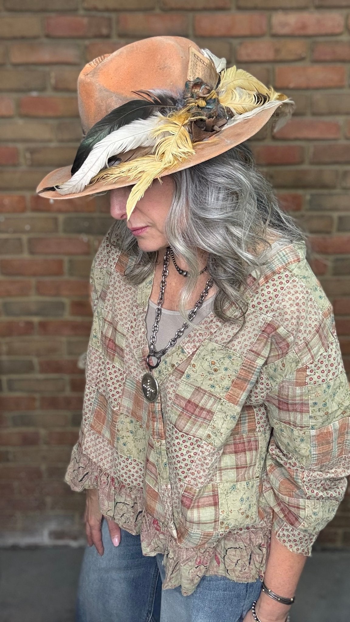 Apricot Fields Wrap Top - Vintage Vault Boutique
