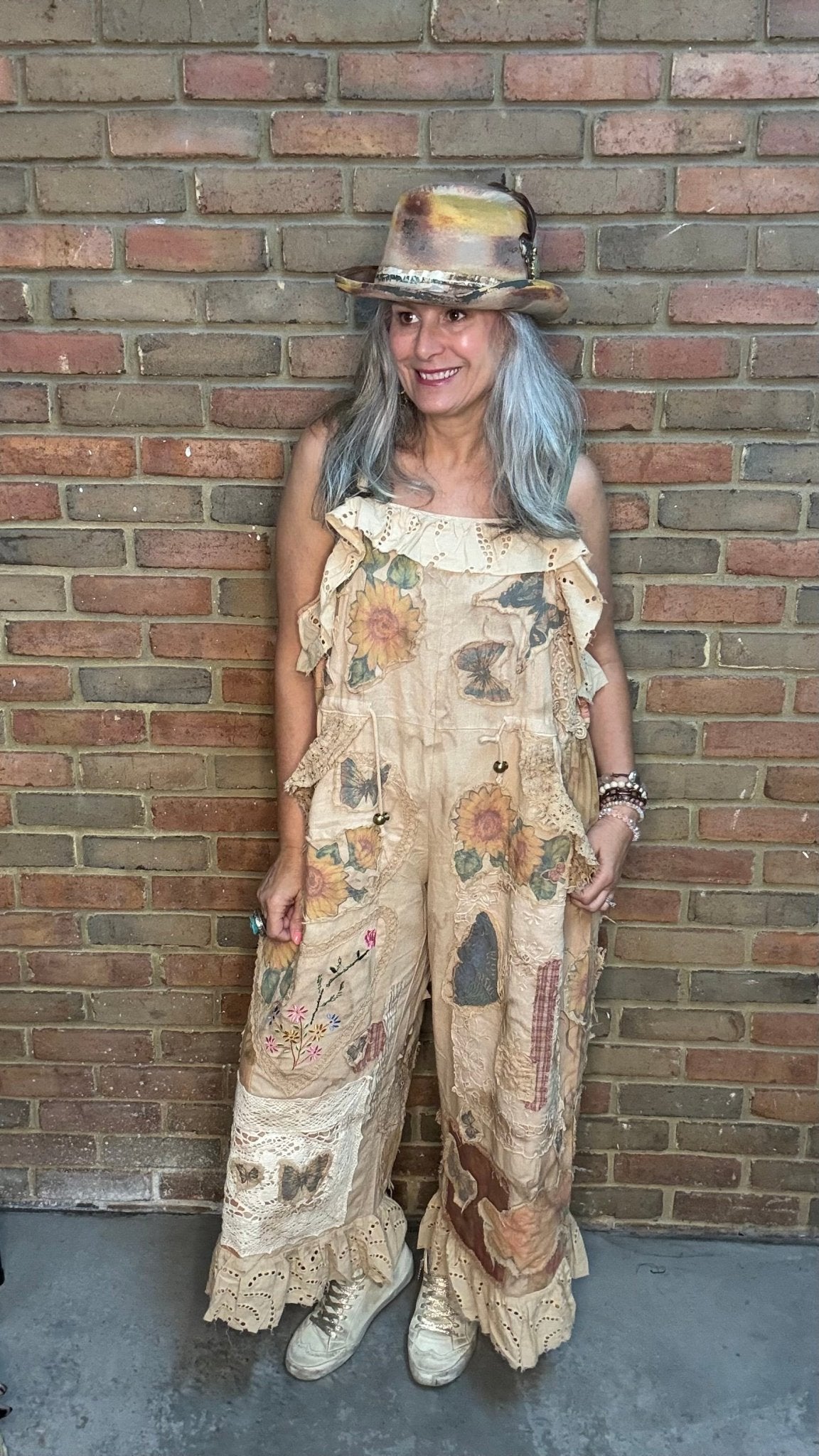 Floral Meadows Overalls - Vintage Vault Boutique