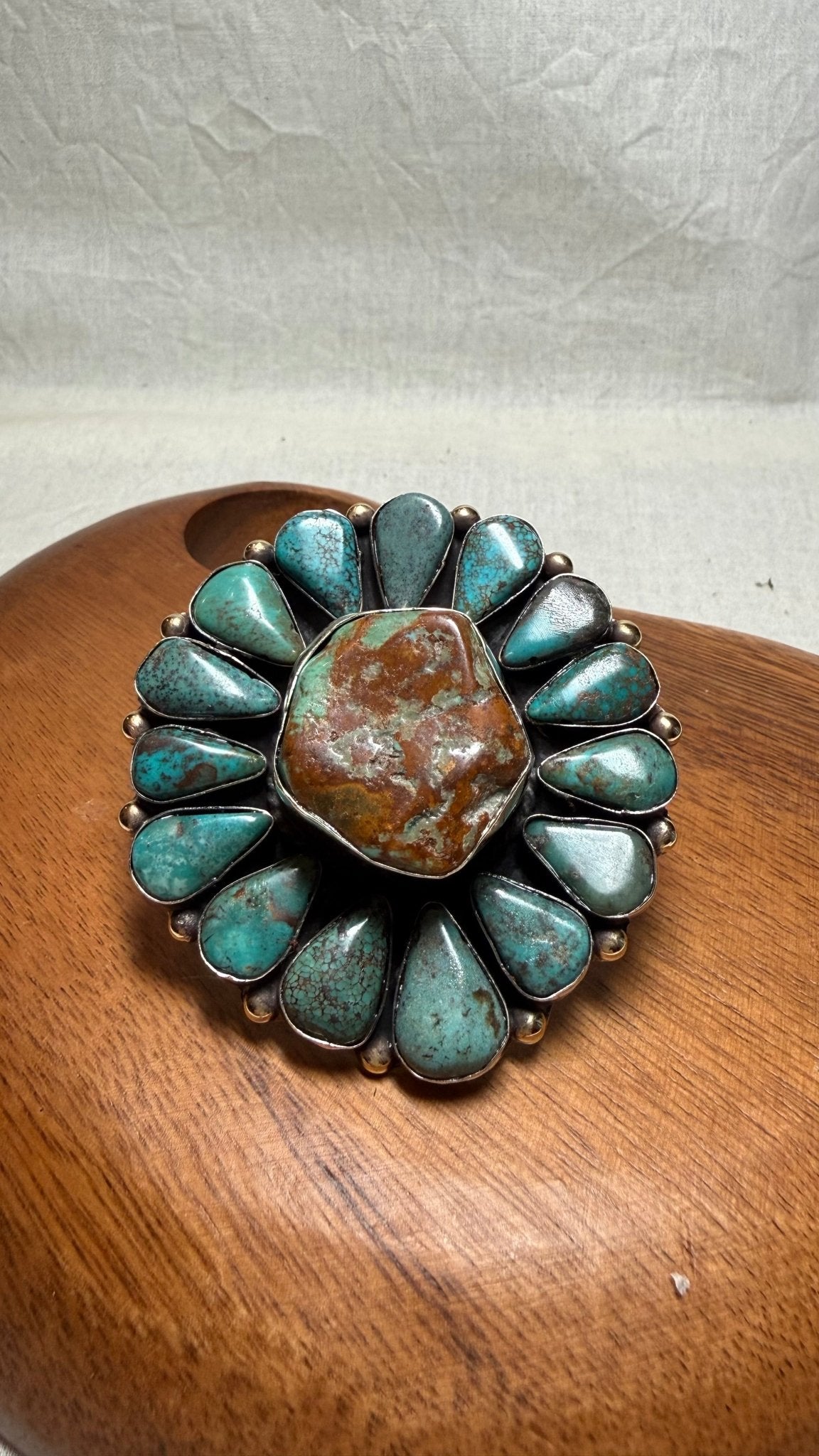 Large Turquoise Raindrop Ring - Vintage Vault Boutique