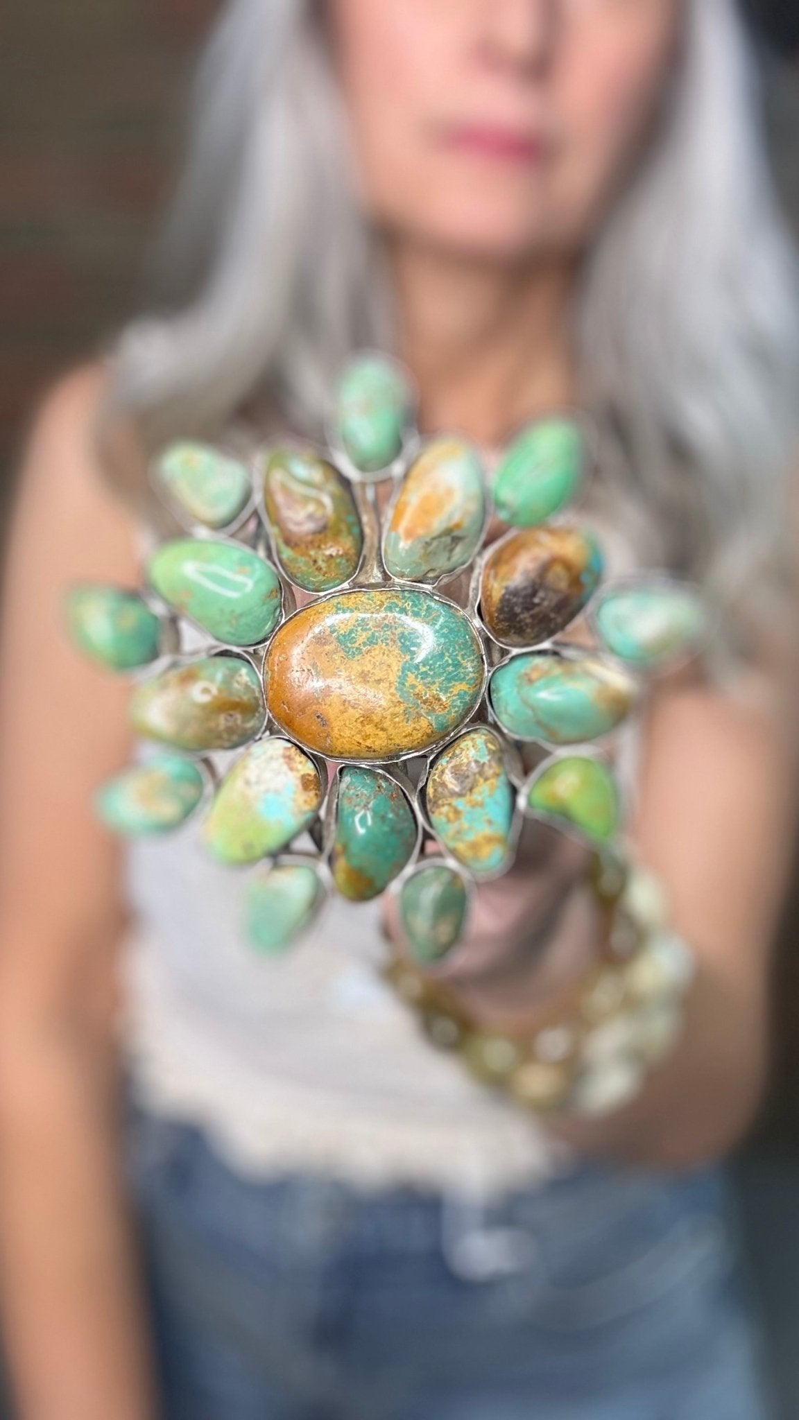 Large Turquoise Cuff - Vintage Vault Boutique