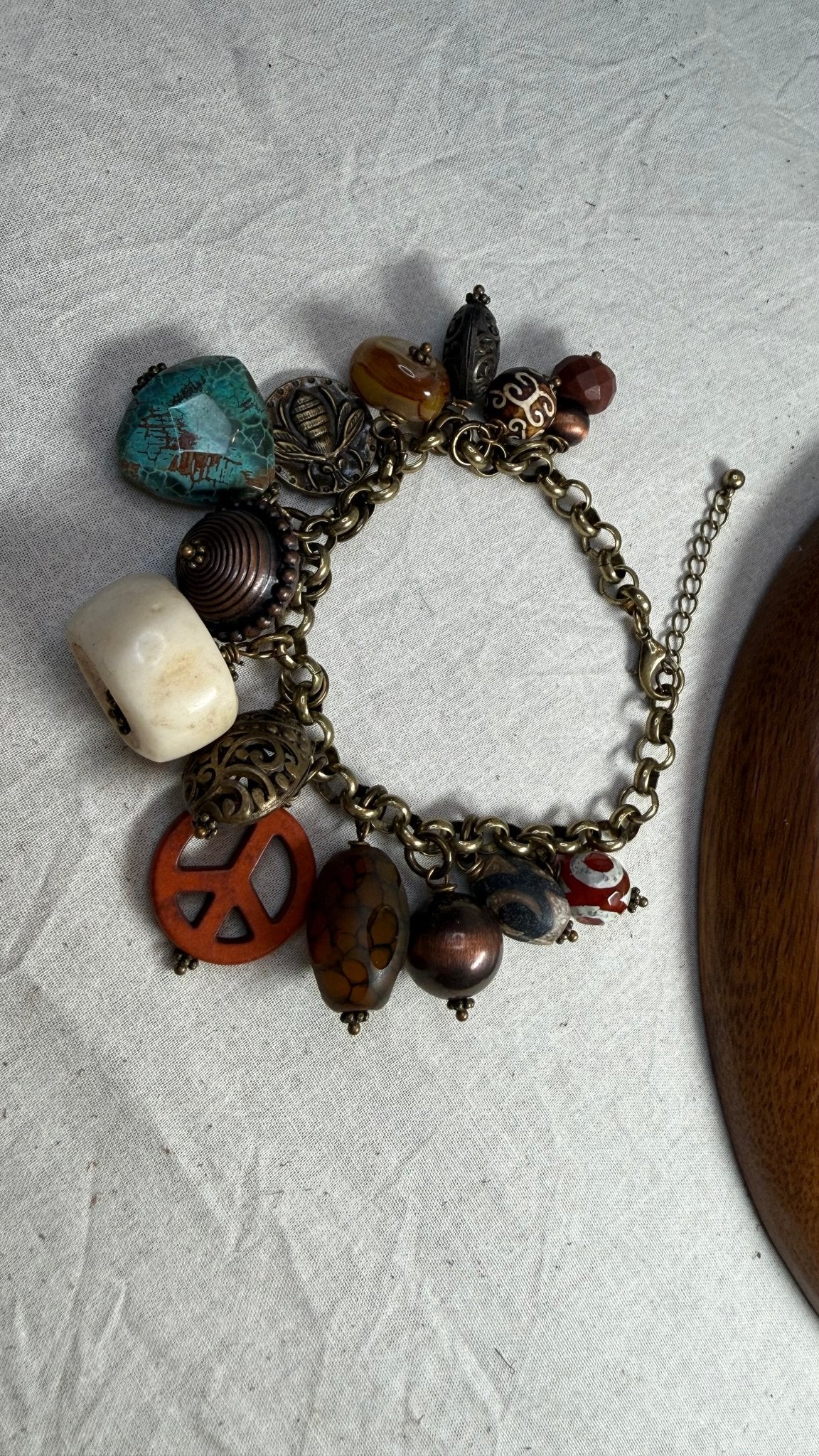 Peace & More Charm Bracelet - Vintage Vault Boutique