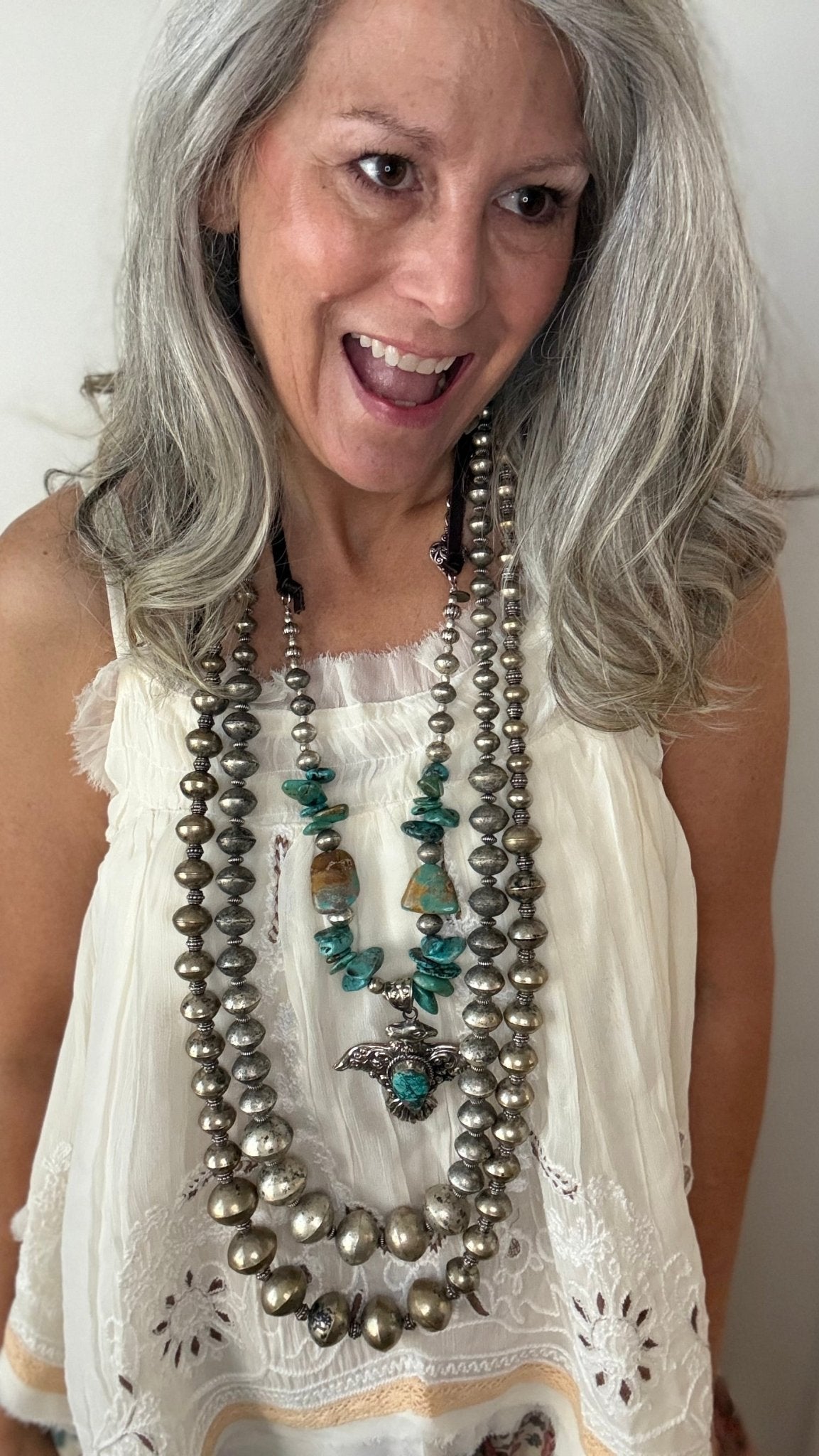 Tibetan Beaded Necklace - Vintage Vault Boutique