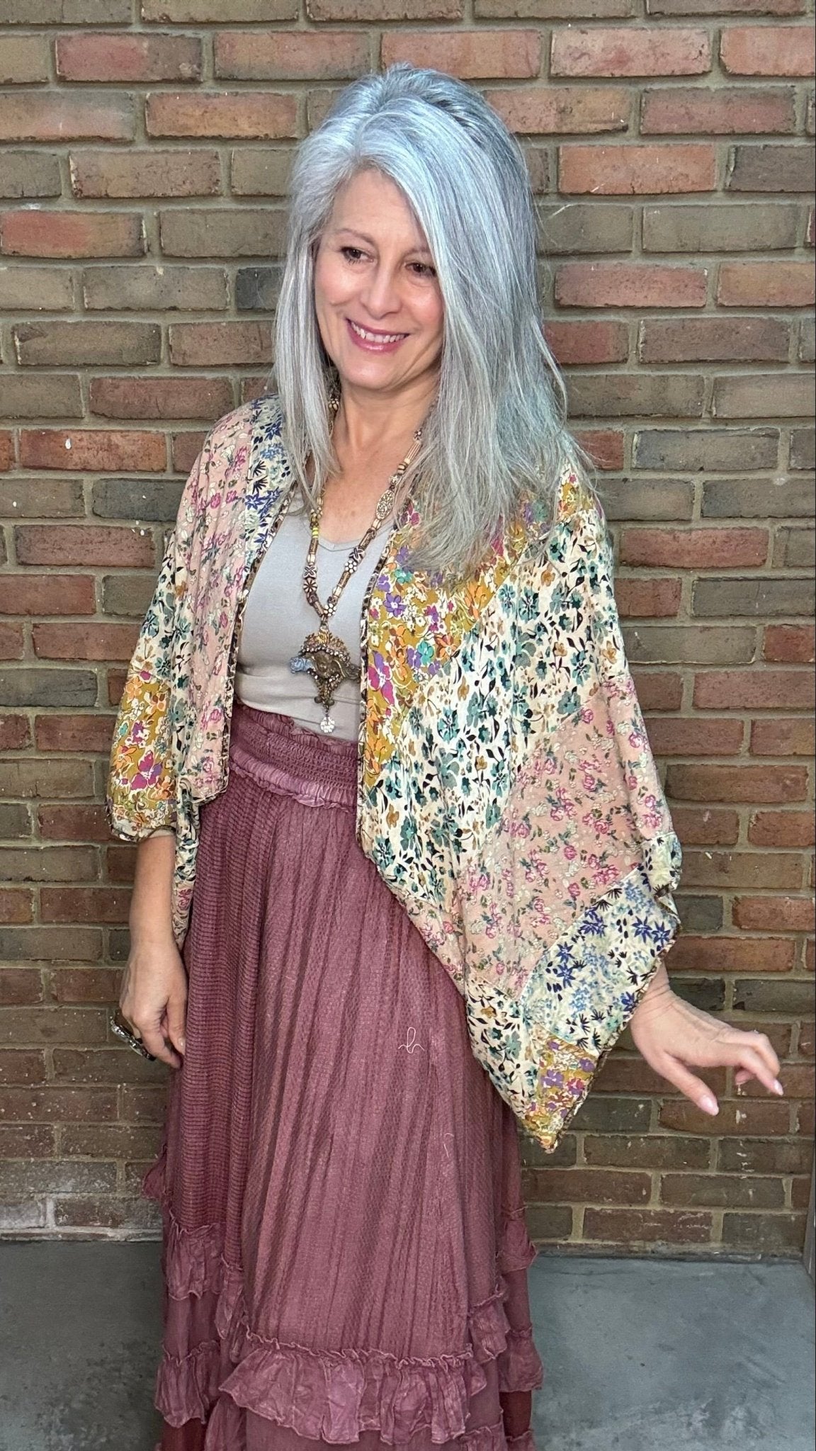 Patchwork Kaftan Poncho - Vintage Vault Boutique