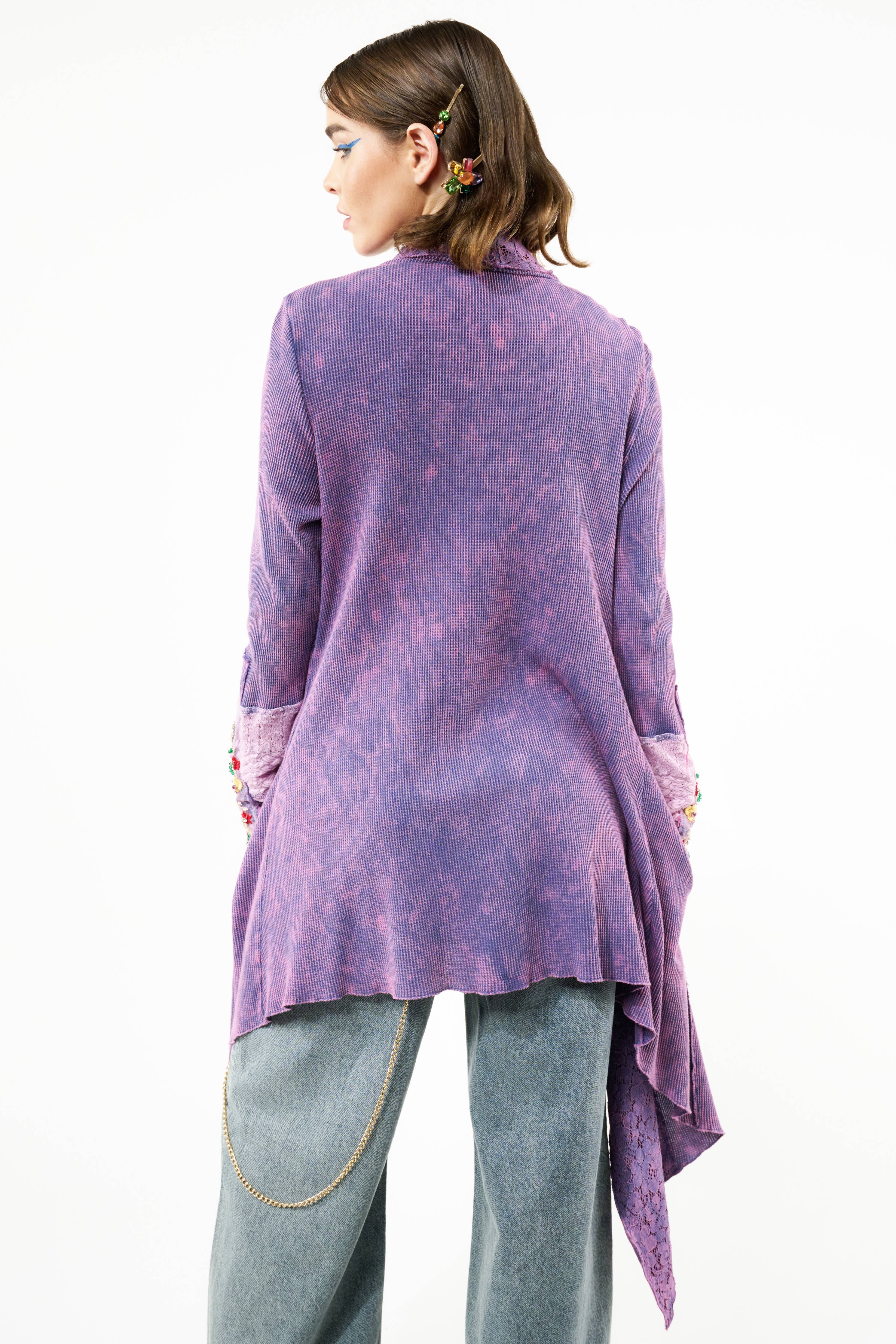Purple Wash Traveling Shawl