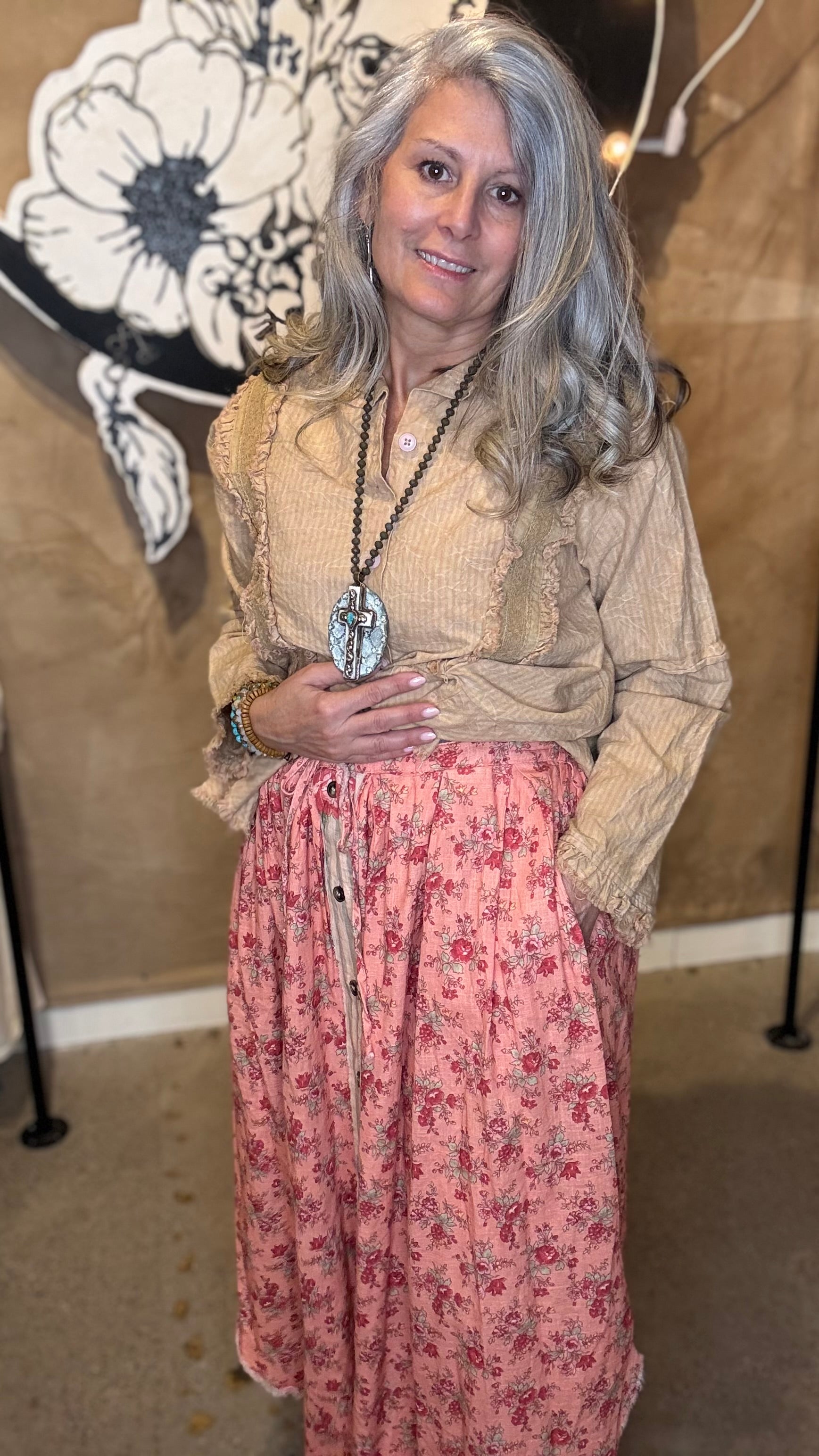Floral Meadow Skirt (Reversible)