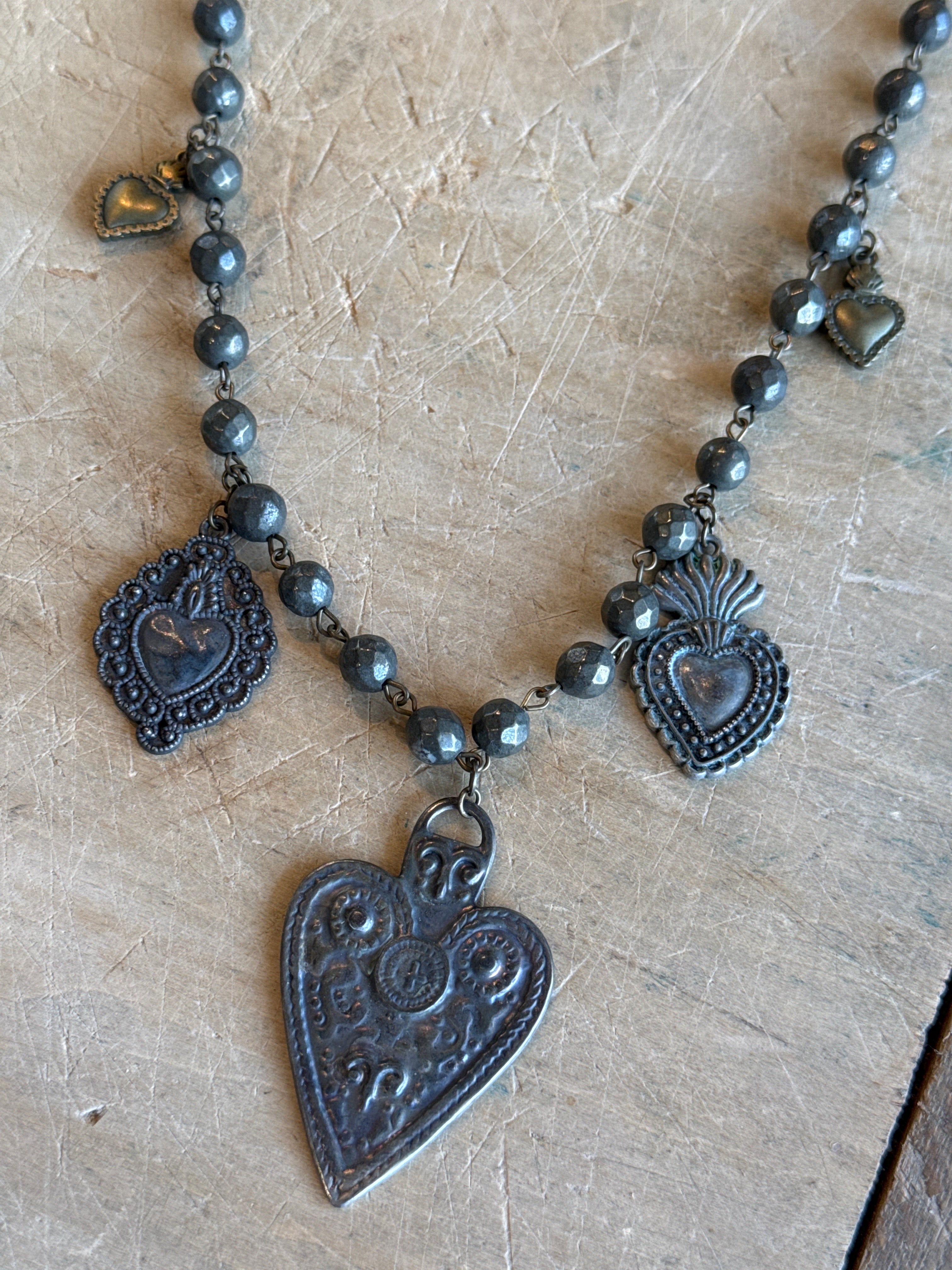 Sacred Heart Charm Necklace