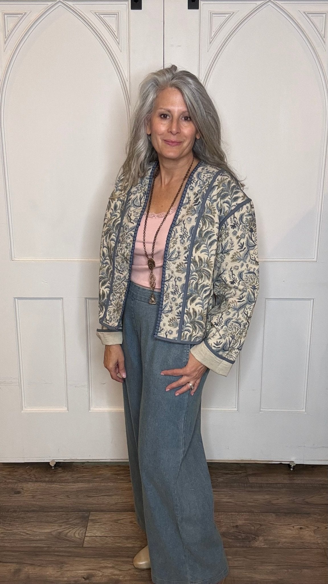 Quilted Kimono Jacket - Vintage Vault Boutique
