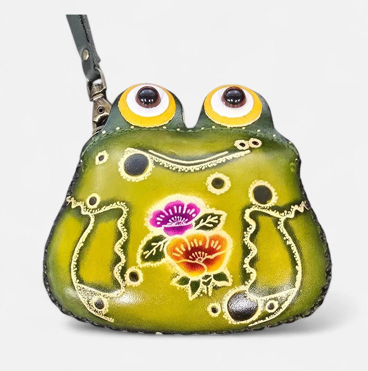 Leather Frog Wristlet - Vintage Vault Boutique