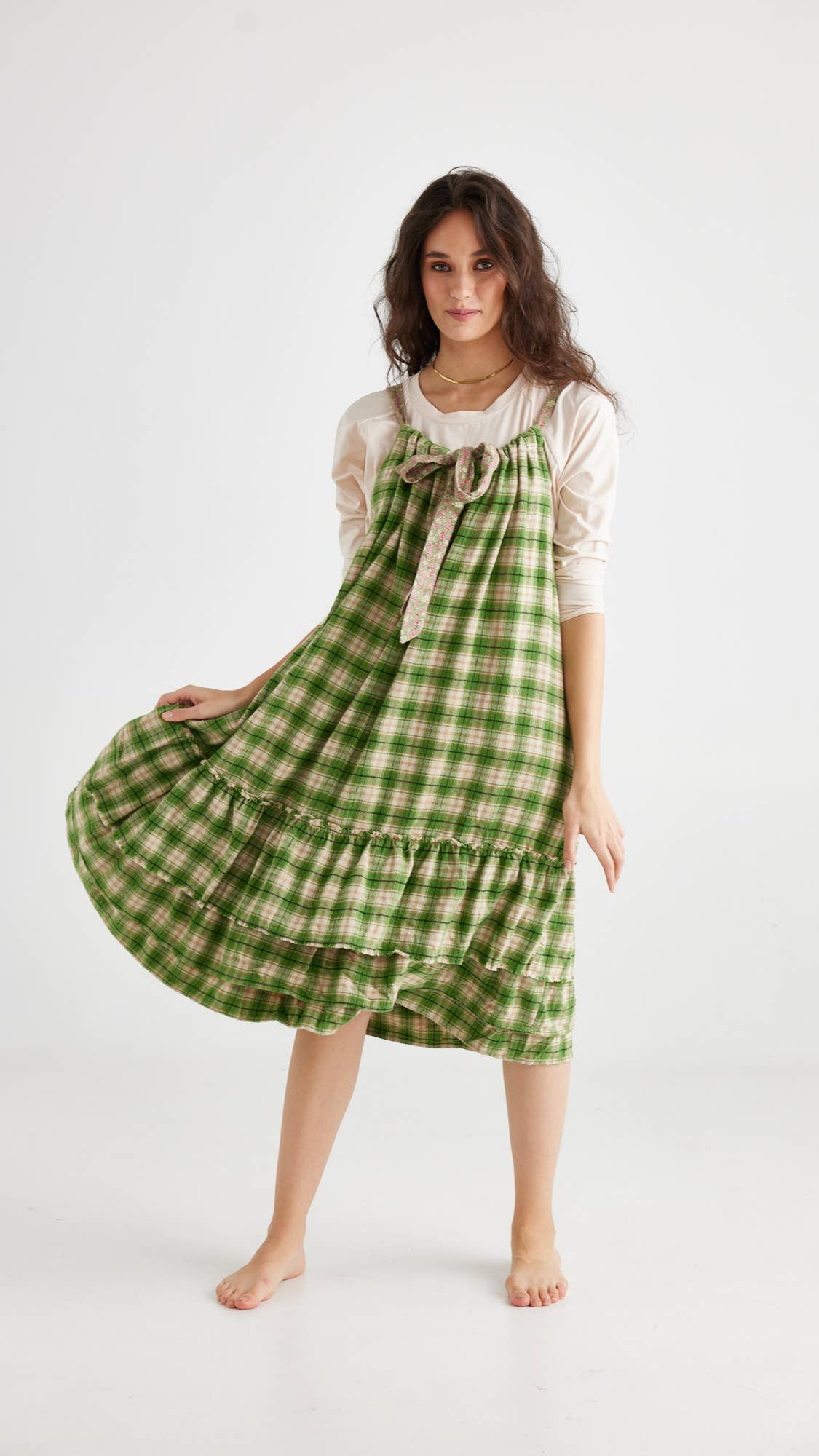 London Dress: Leaf Green