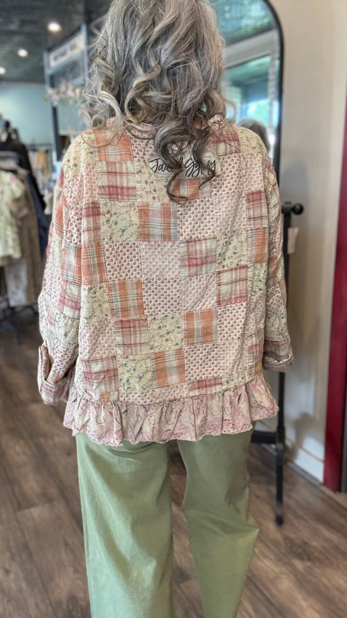 Apricot Fields Wrap Top - Vintage Vault Boutique