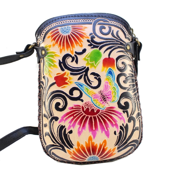 Butterfly and Daisy Crossbody