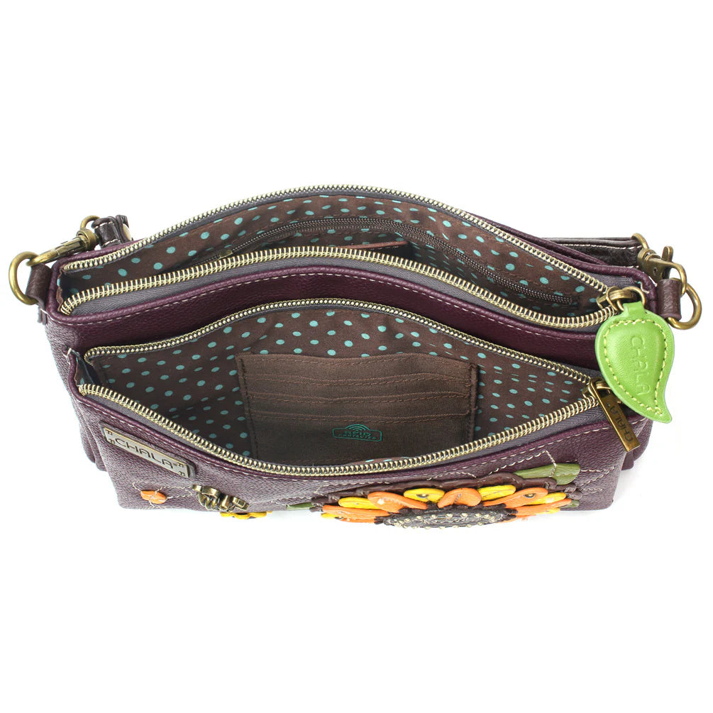 Deluxe Crossbody - Sunflower - plum