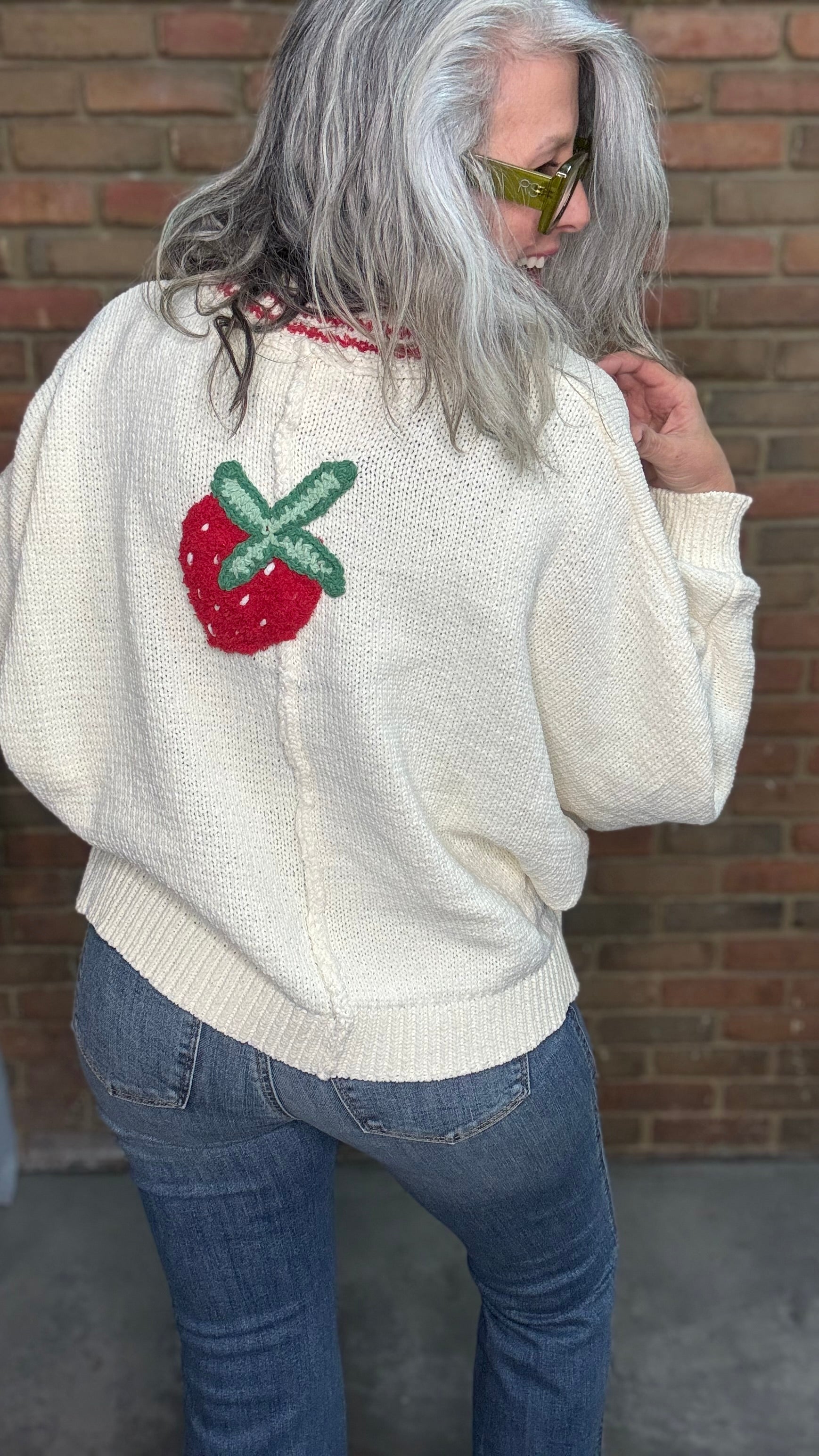Strawberries on Cream Sweater