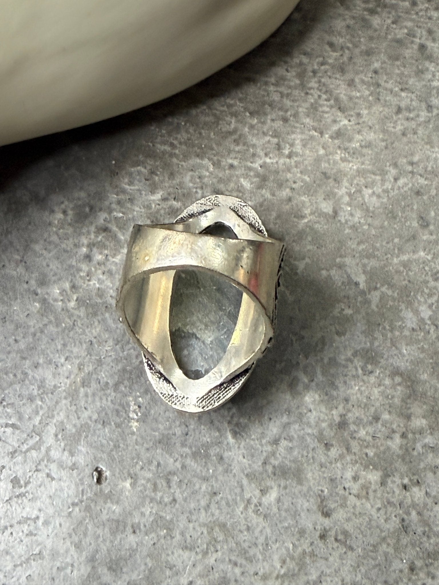 Oval Smokey Grey Ring - Vintage Vault Boutique