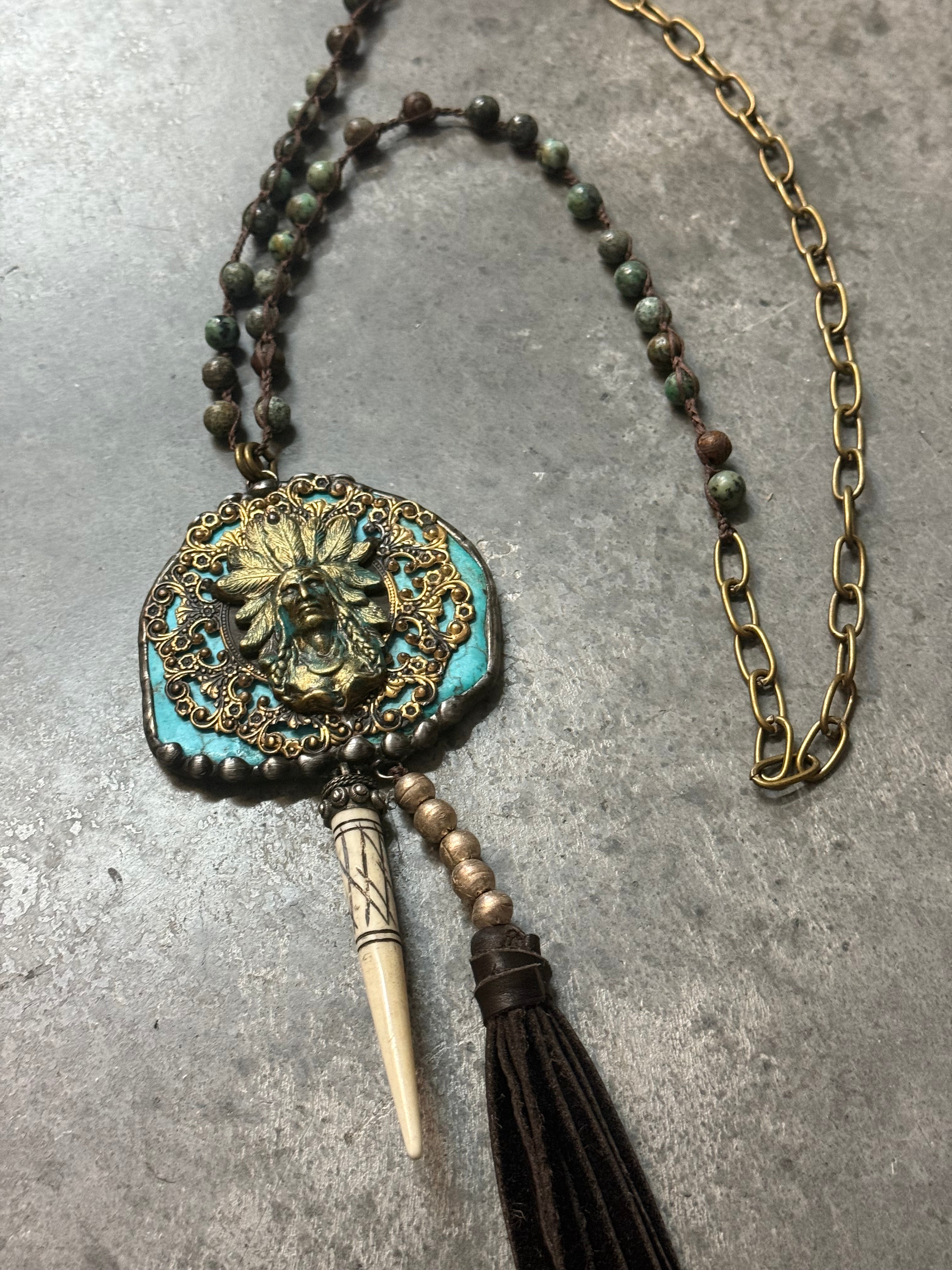 Native American Tassel Necklace