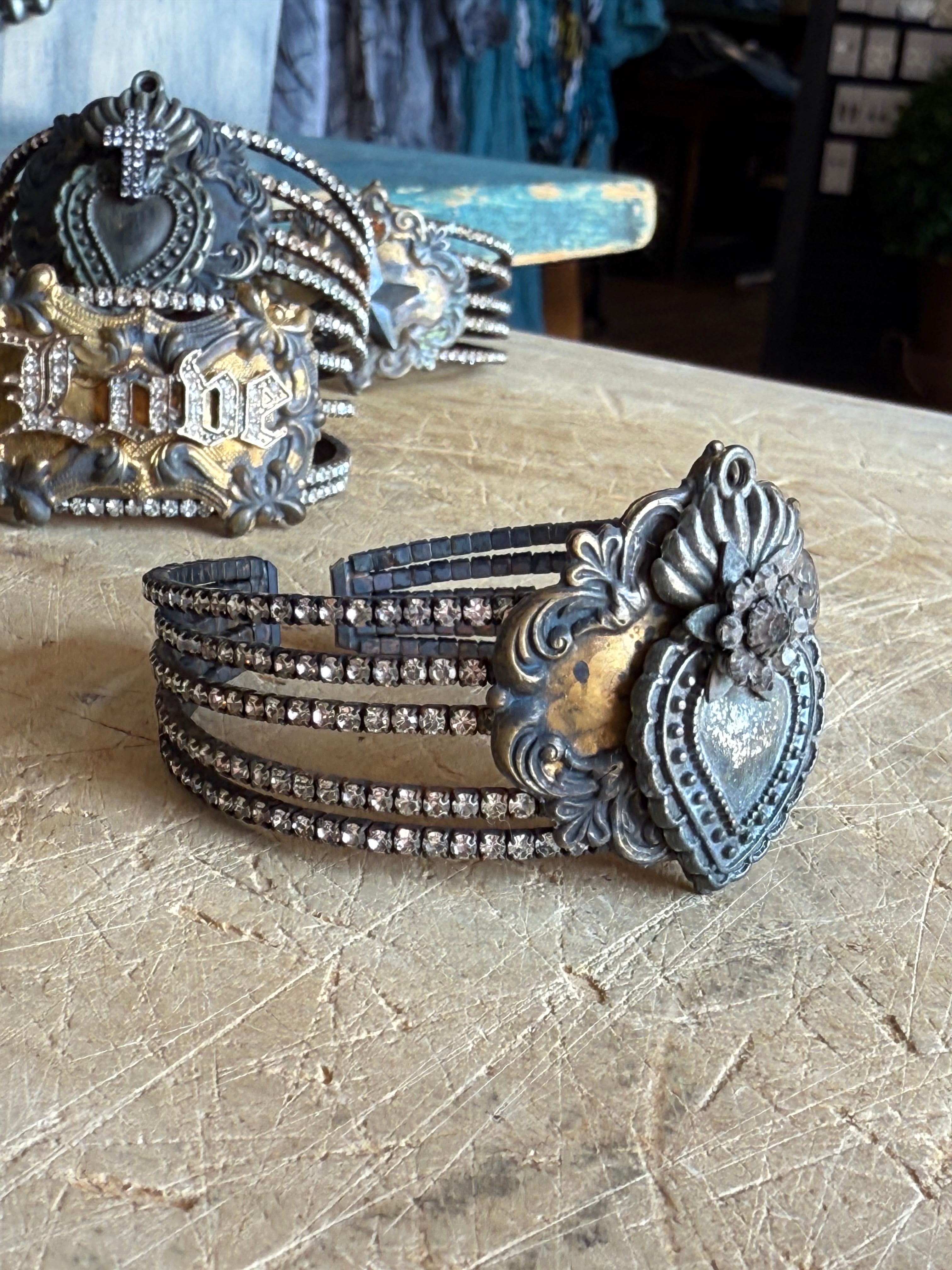 Rhinestone Cuff Bracelet