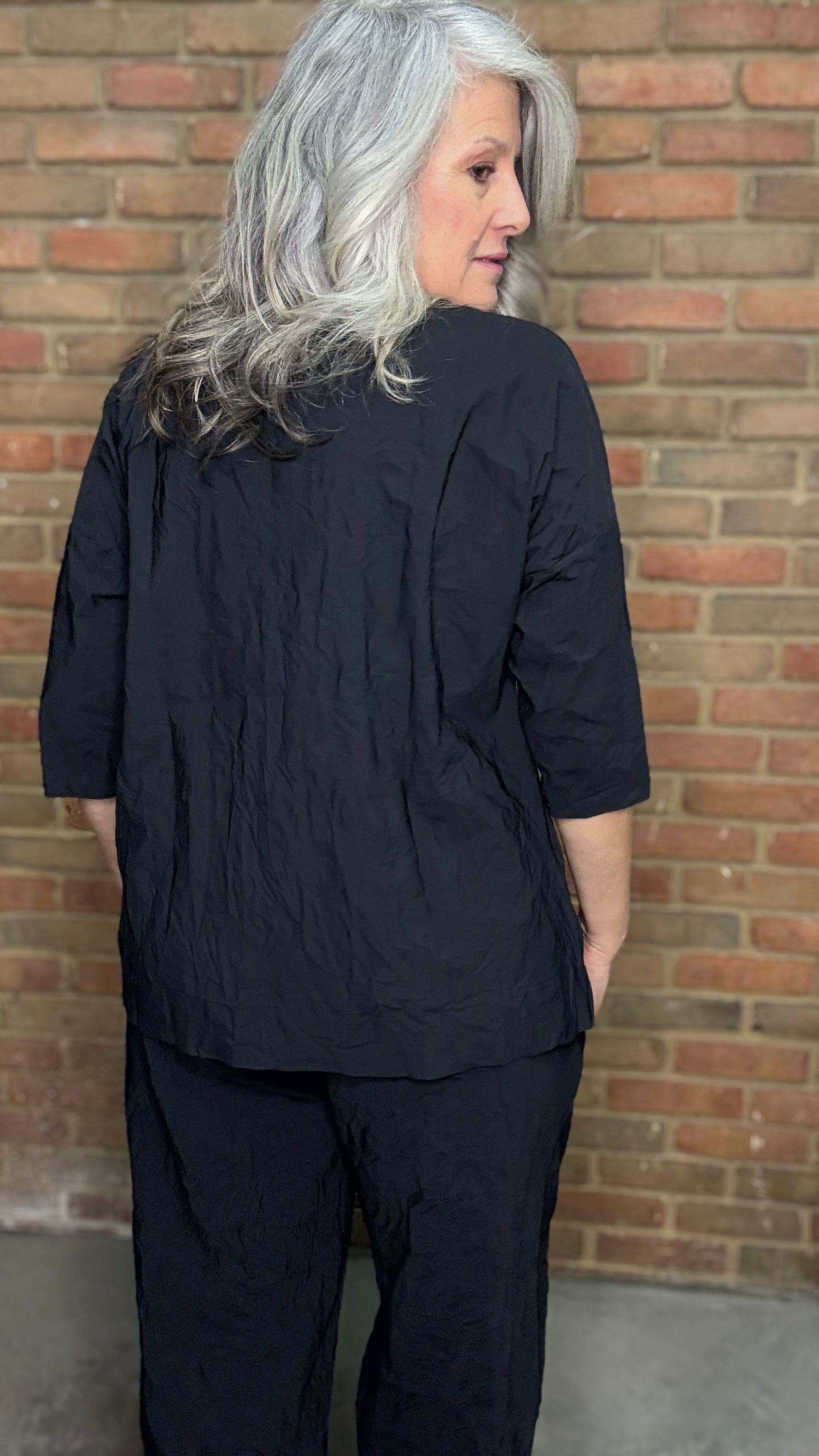 Black Thea Parachute Top