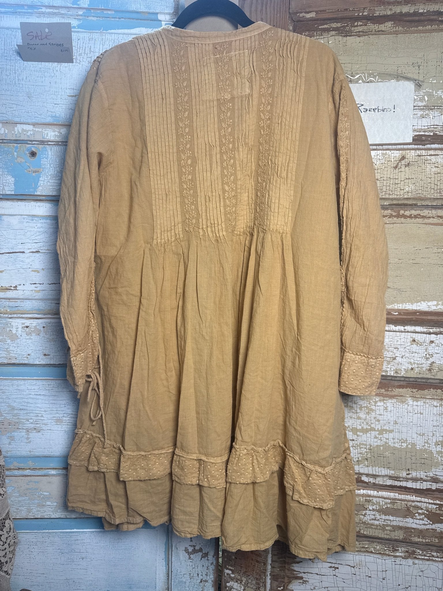 Tie One On Mustard Top - Vintage Vault Boutique