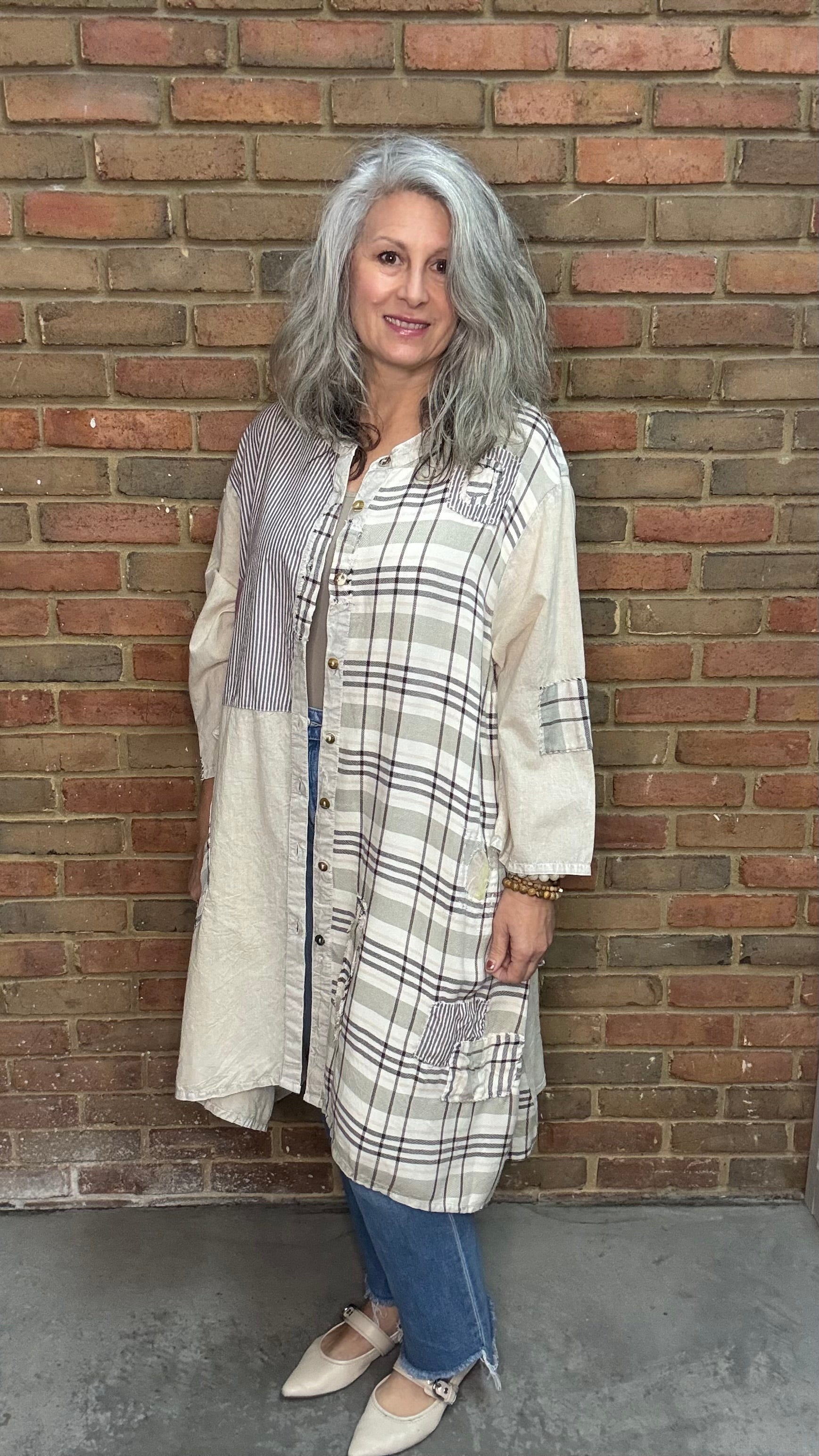 Mix Print Tunic Shirt