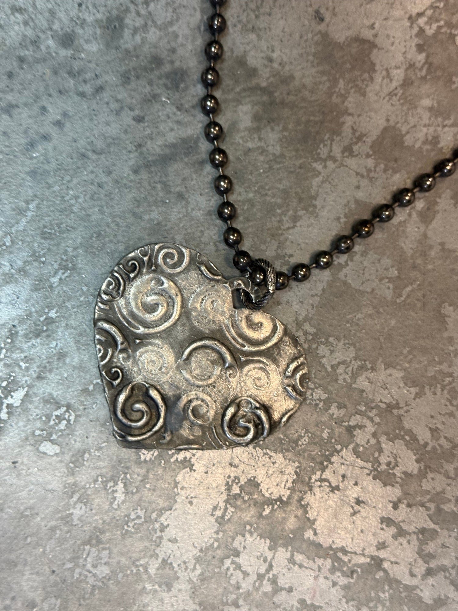 Embossed Heart Necklace