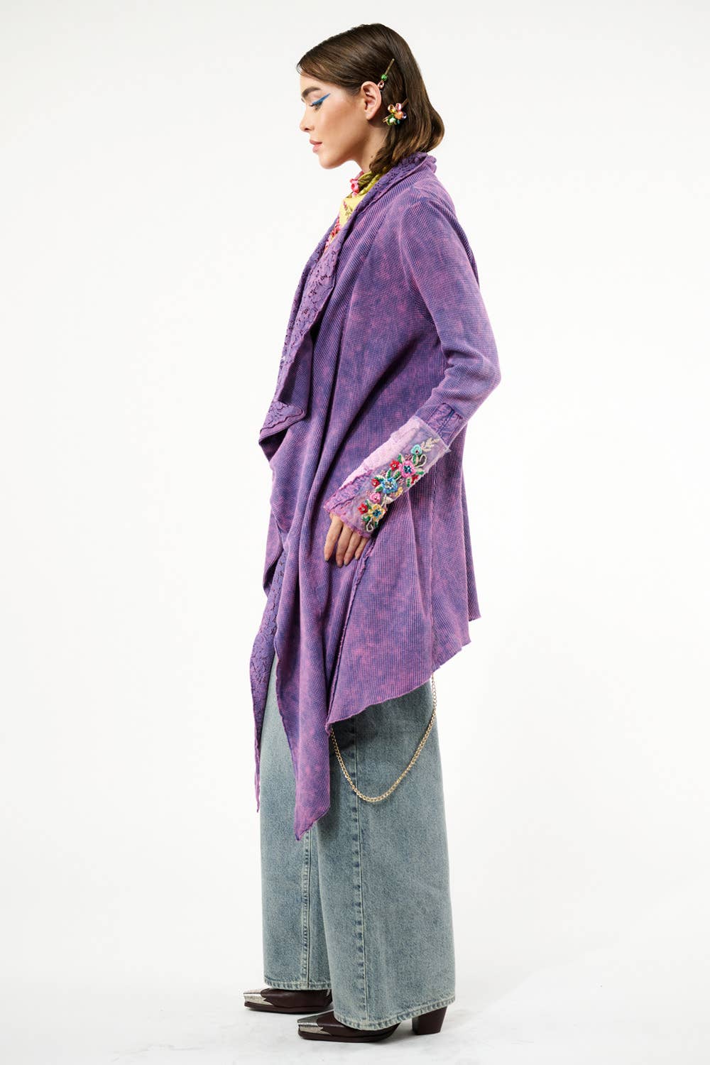 Purple Wash Traveling Shawl