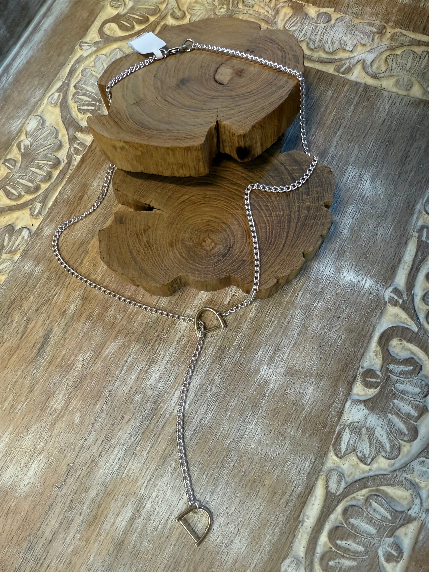 Petite Double Stirrup Lariat Necklace