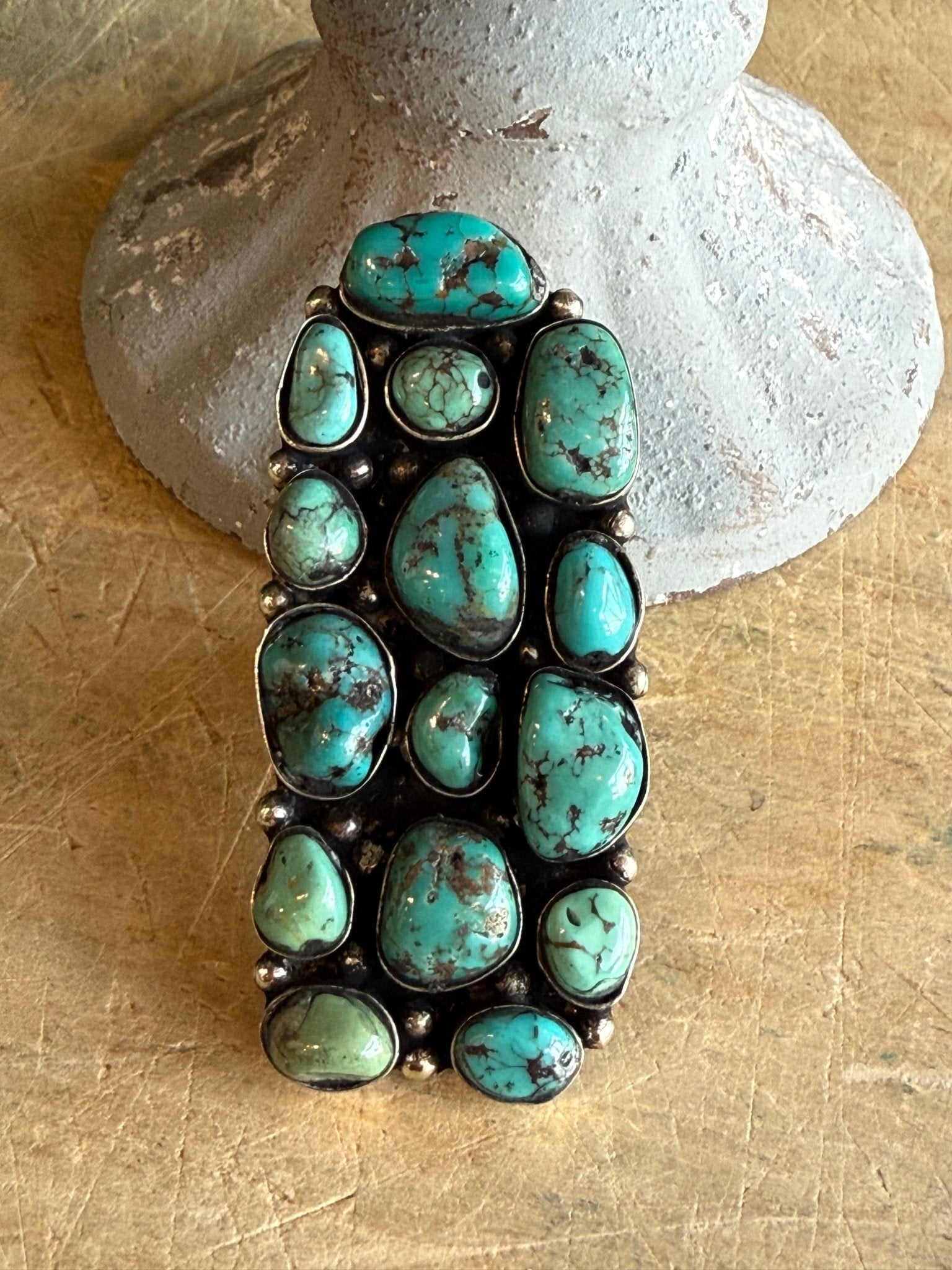 Turquoise Cluster Ring - Vintage Vault Boutique