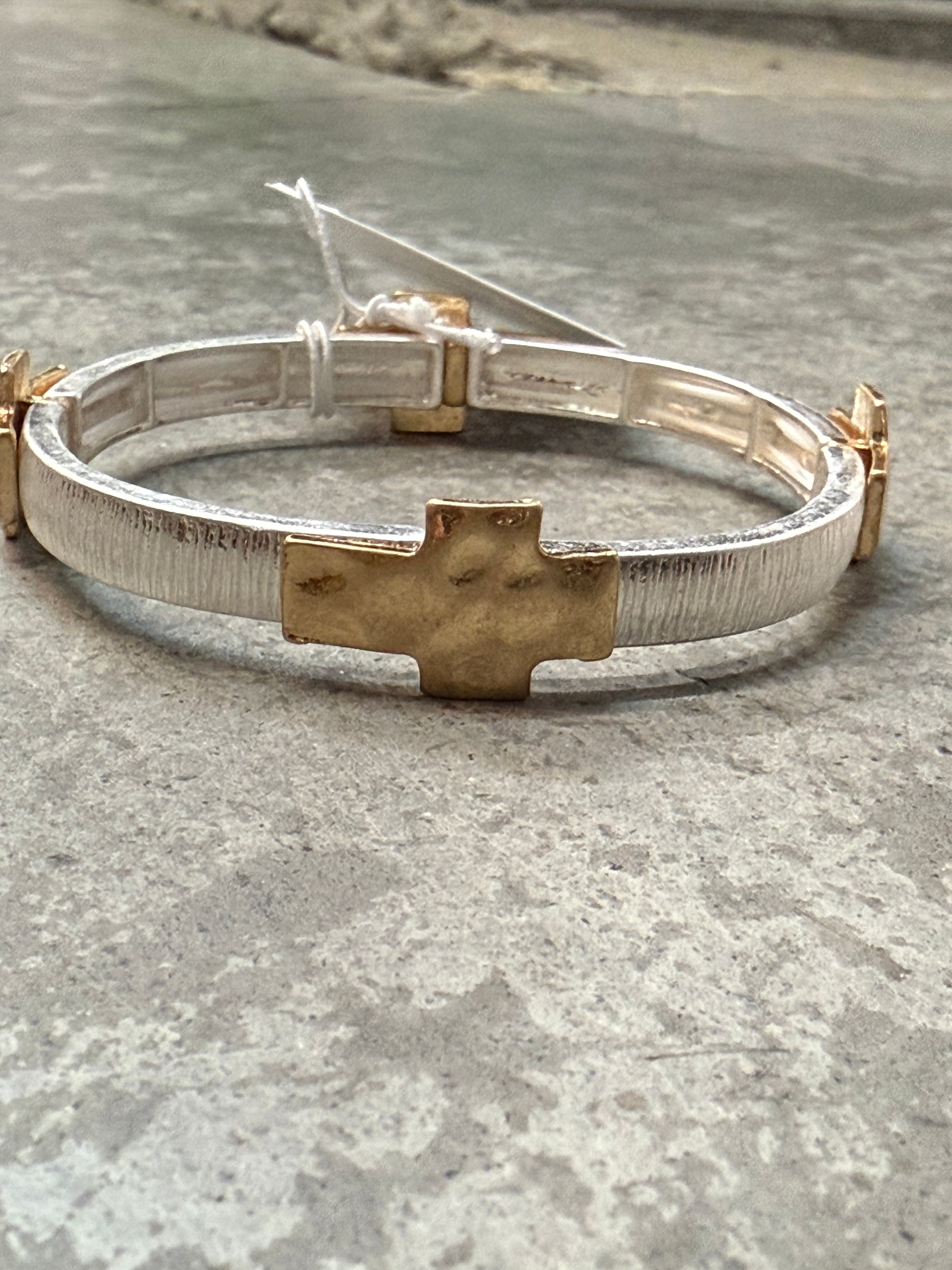 Hope Gold and Silver Stretch Bracelet